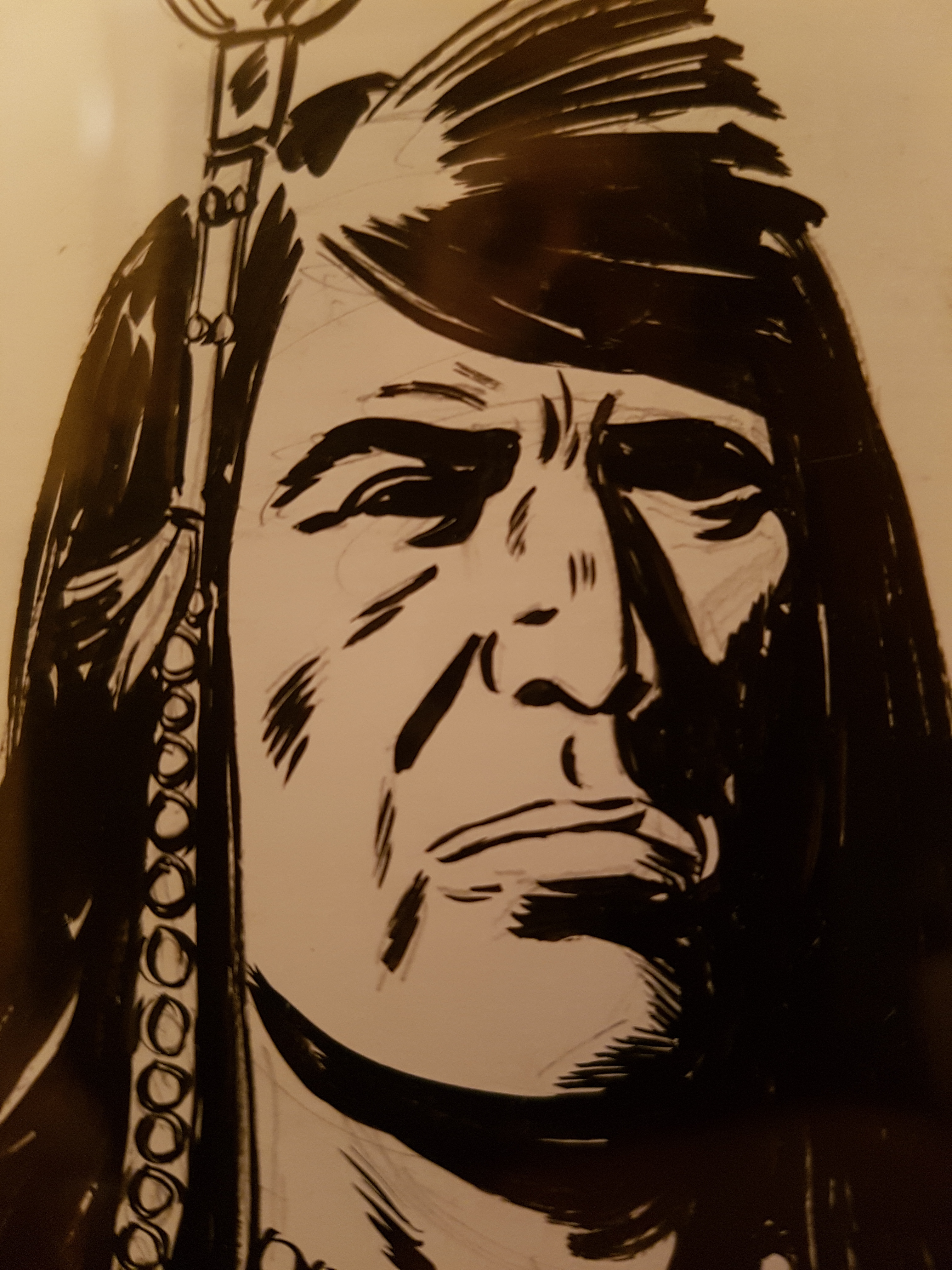 Kline, Jean Ollivier, Loup Noir "Le Campement Perdu" Planche originale