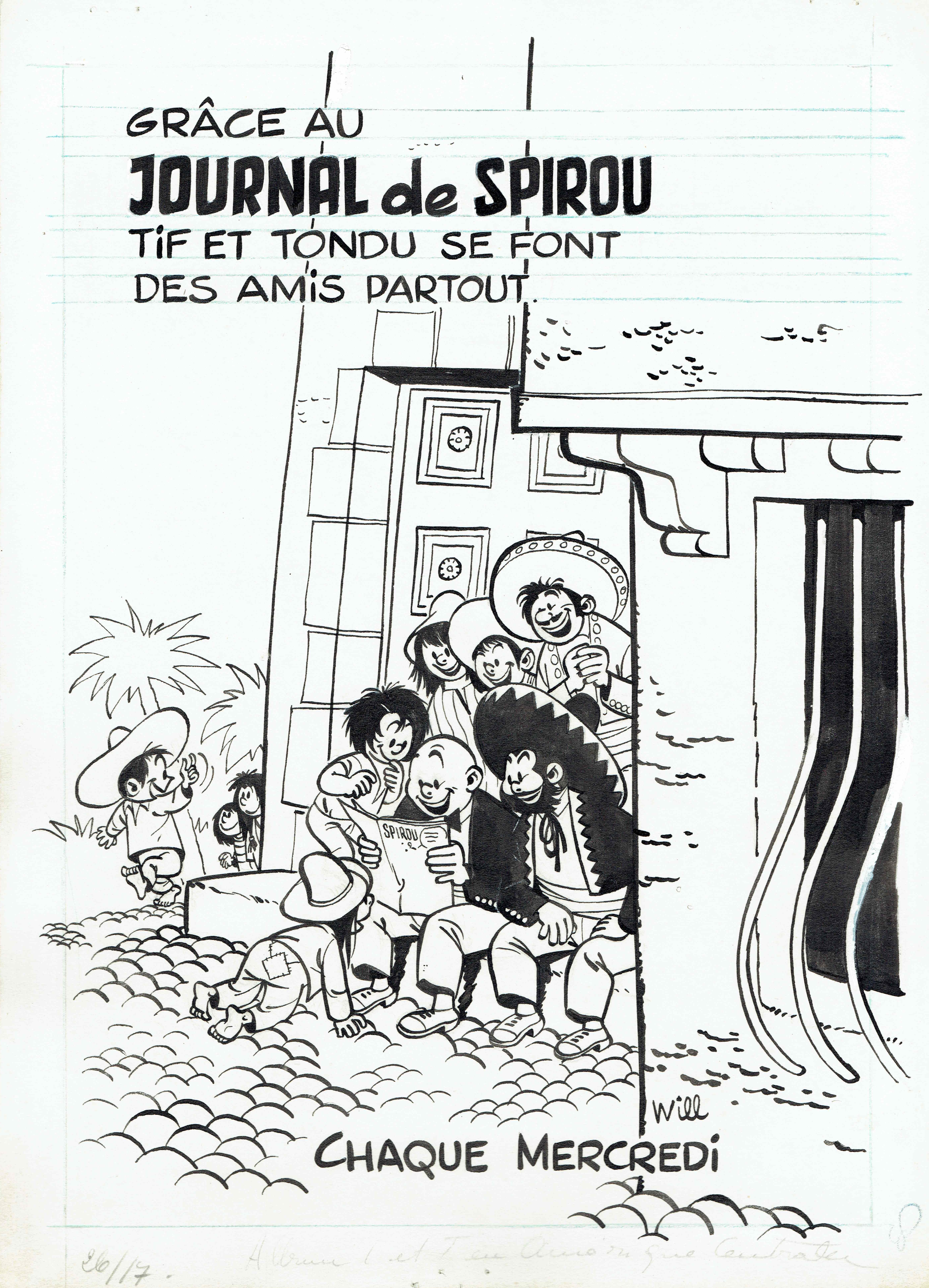 En vente - 1954 - Tif et Tondu en Amérique Centrale par Will - Illustration
