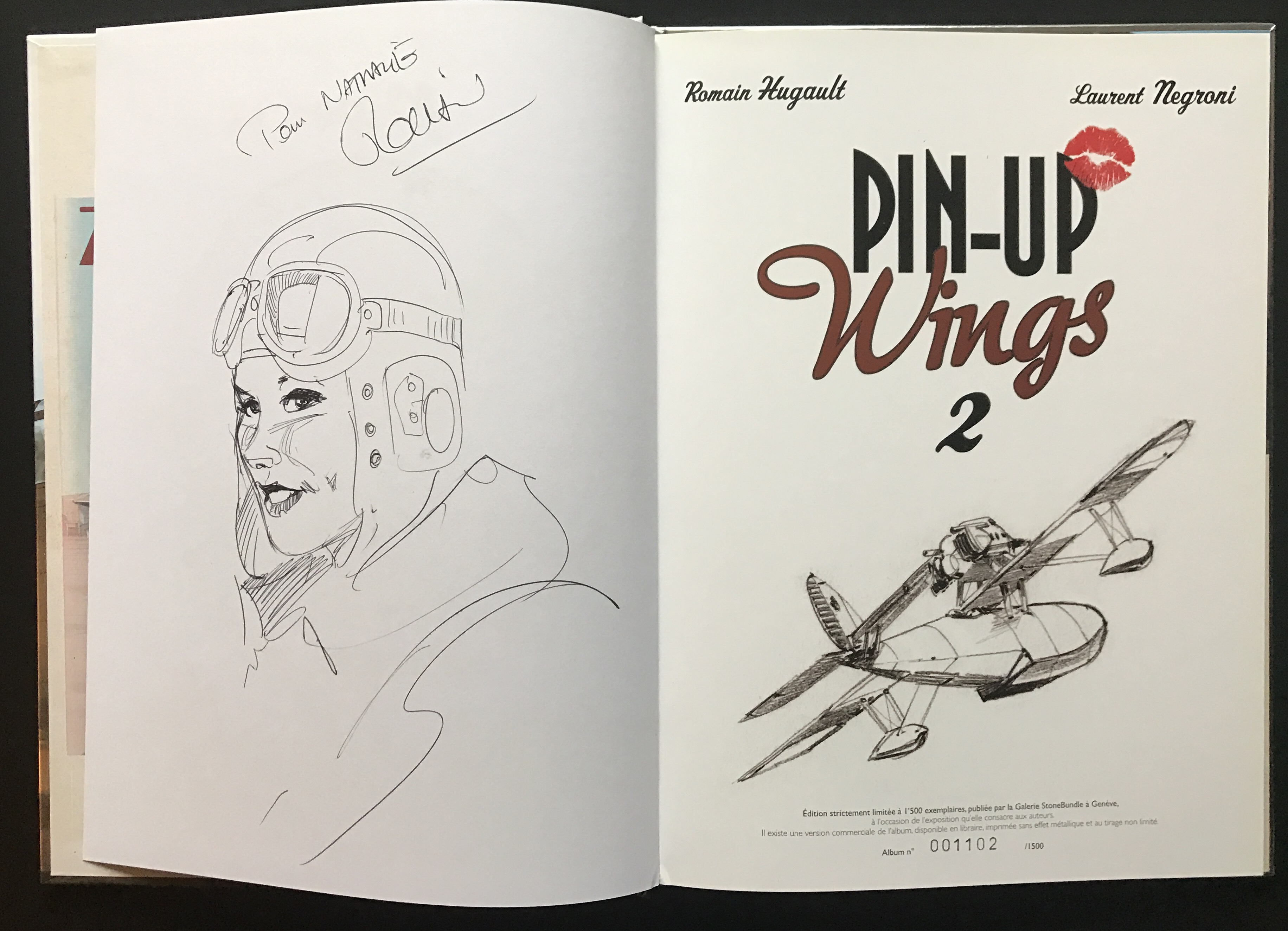 Romain Hugault, Pin up wings tome 2 Dédicace