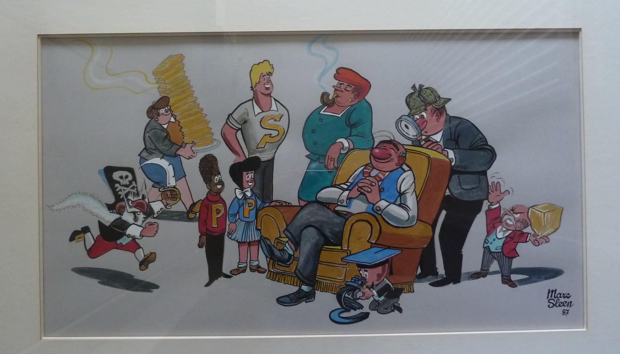 En vente Marc Sleen Nero familieportret Œuvre originale