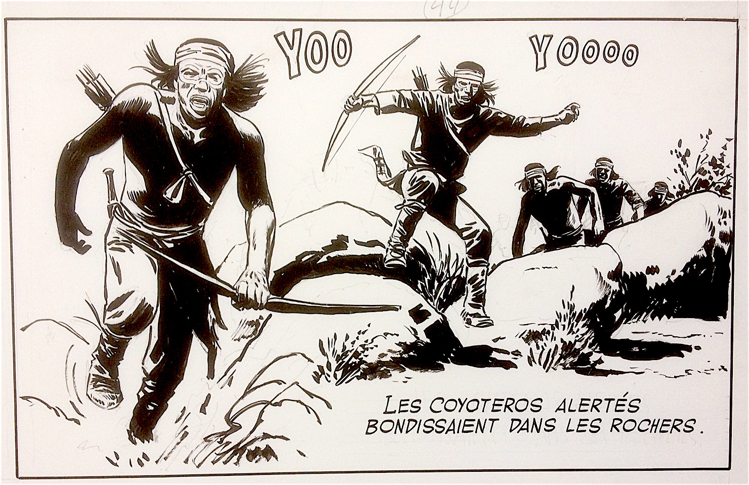 Kline, Jean Ollivier, Loup Noir les Coyoteros Planche originale