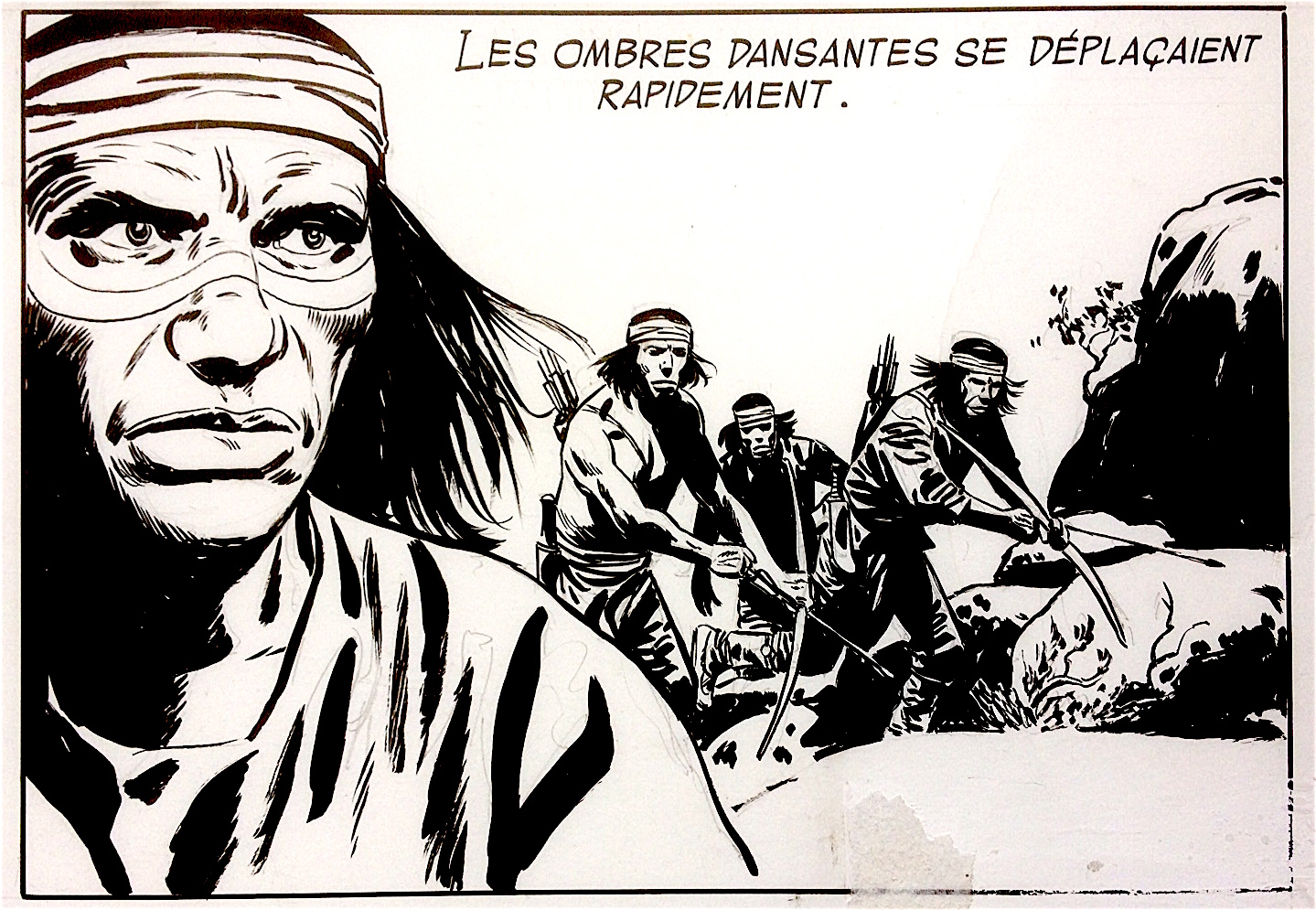 Kline, Jean Ollivier, Loup Noir les Coyoteros Planche originale