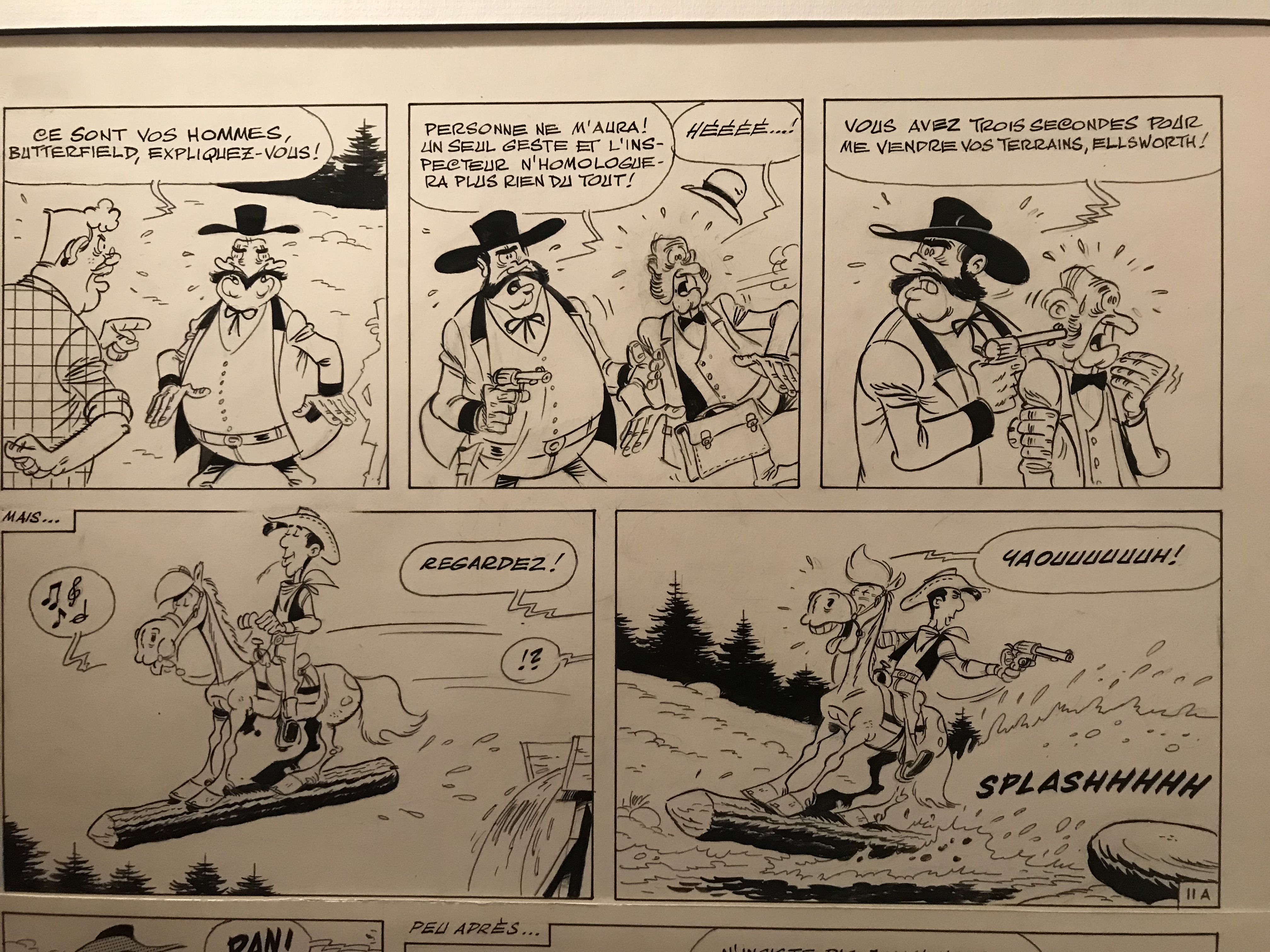 Michel Janvier, Morris, Planche de fin lucky luke - Planche originale