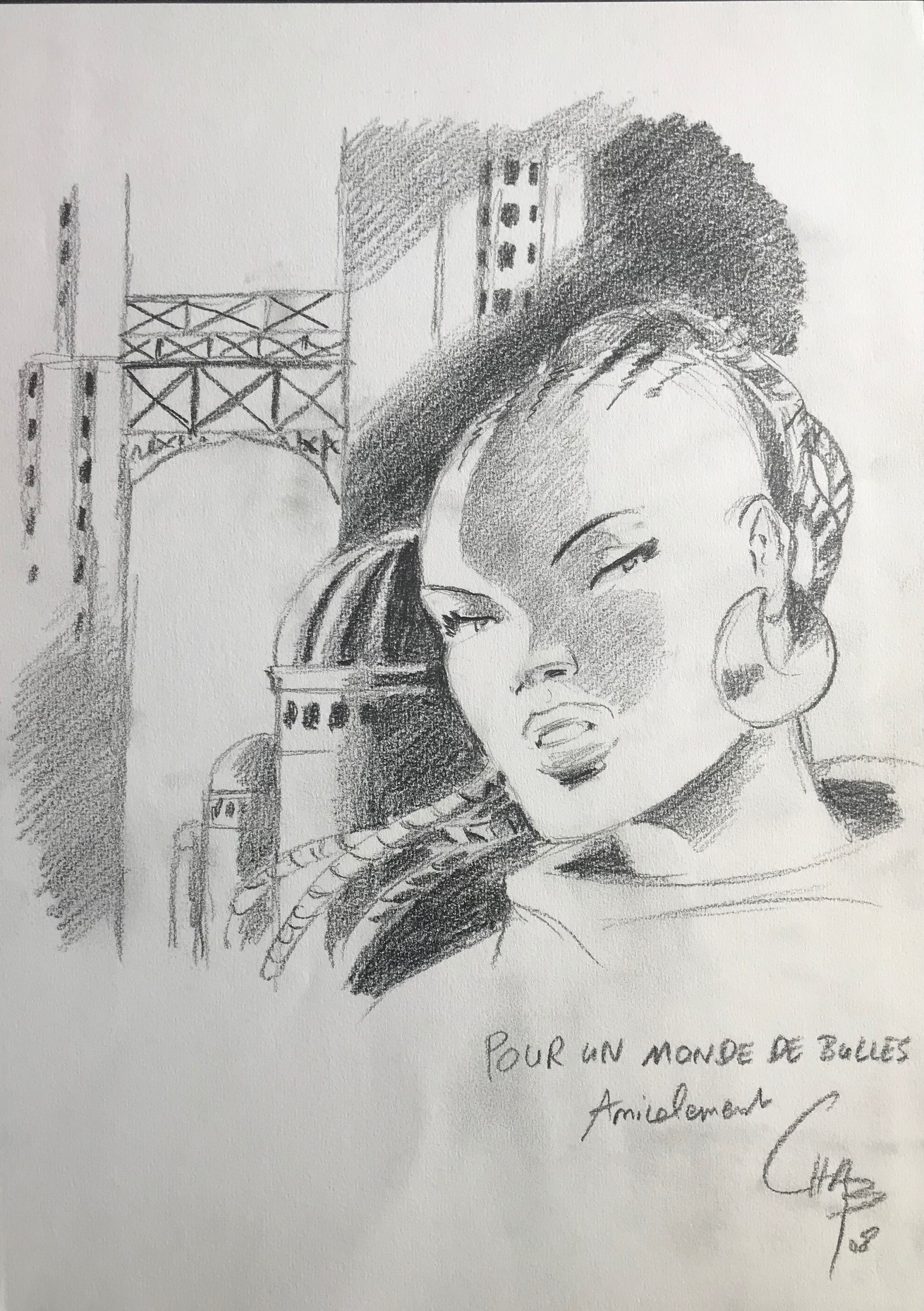 Eric Chabbert, New Bizance, dessin inédit - Œuvre originale