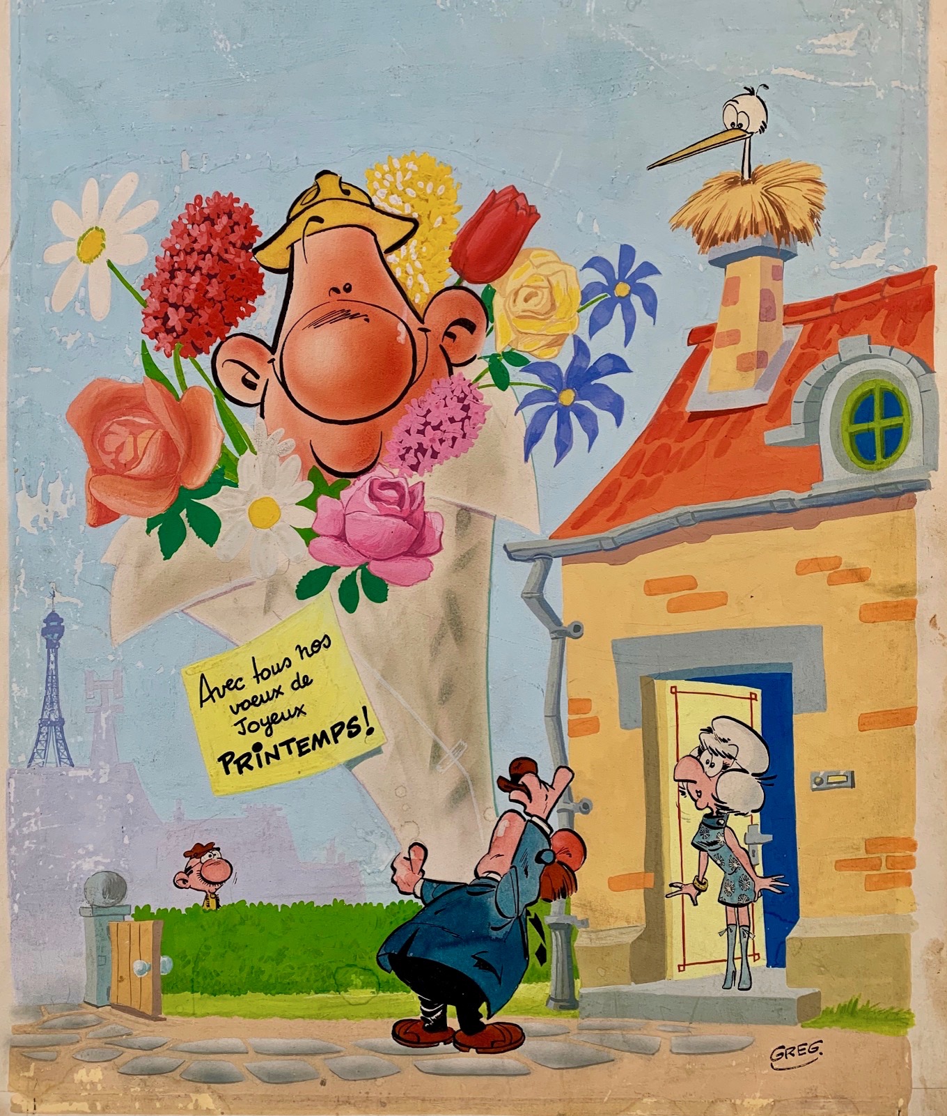En vente - Achille Talon par Greg - Couverture originale
