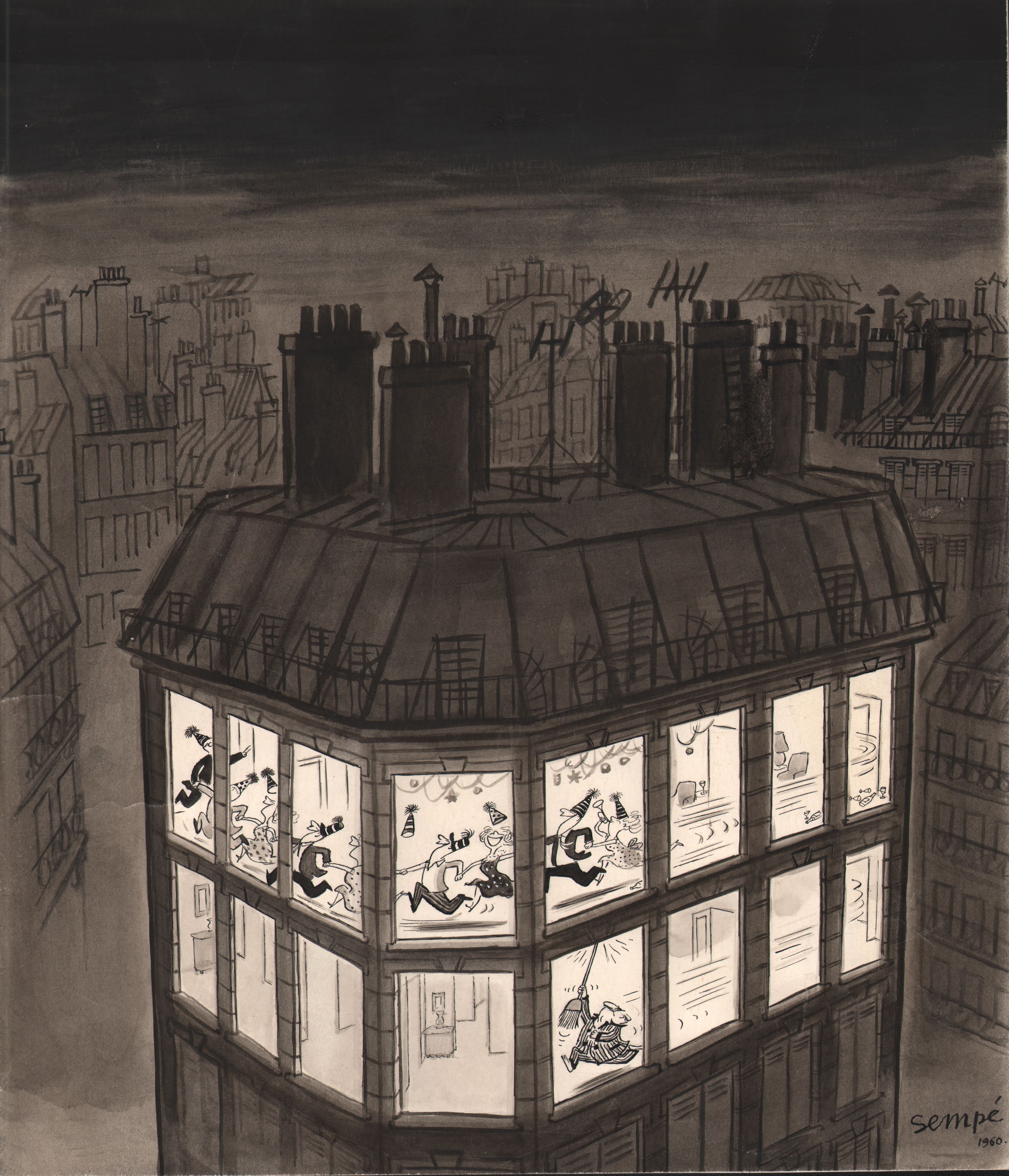Sempé - original comic art