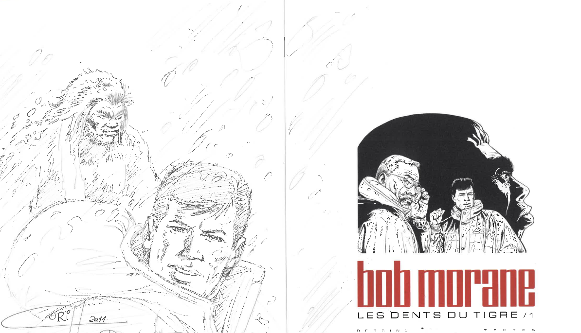 Coria - Bob Morane - Page titre ''Les Dents du tigre'' N° 1