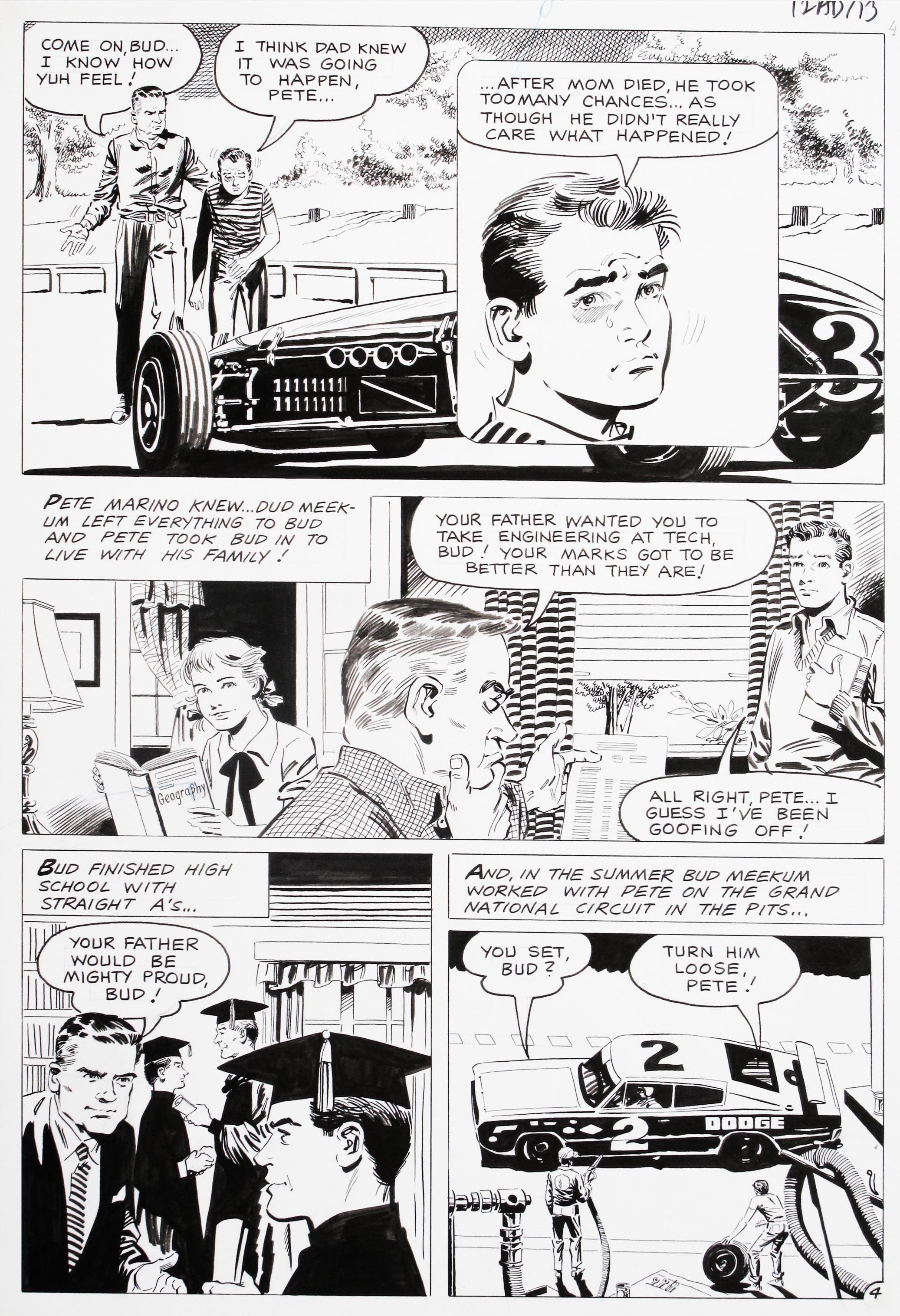 Jack Keller, Grand Prix • Spin Him Out • p04 Planche originale