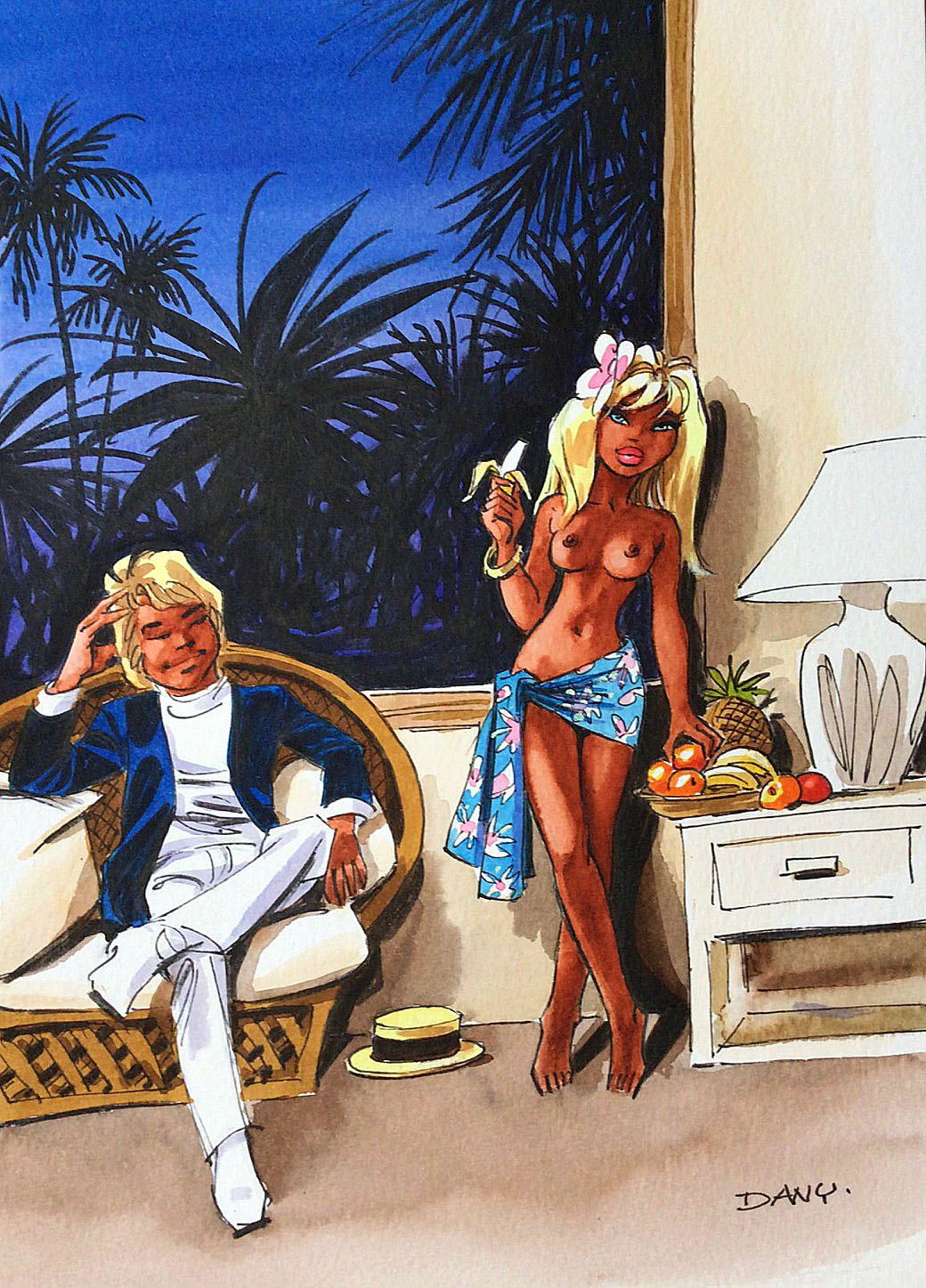 En vente - Olivier Rameau et Colombe Tiredaile - Début de soirée par Dany - Illustration