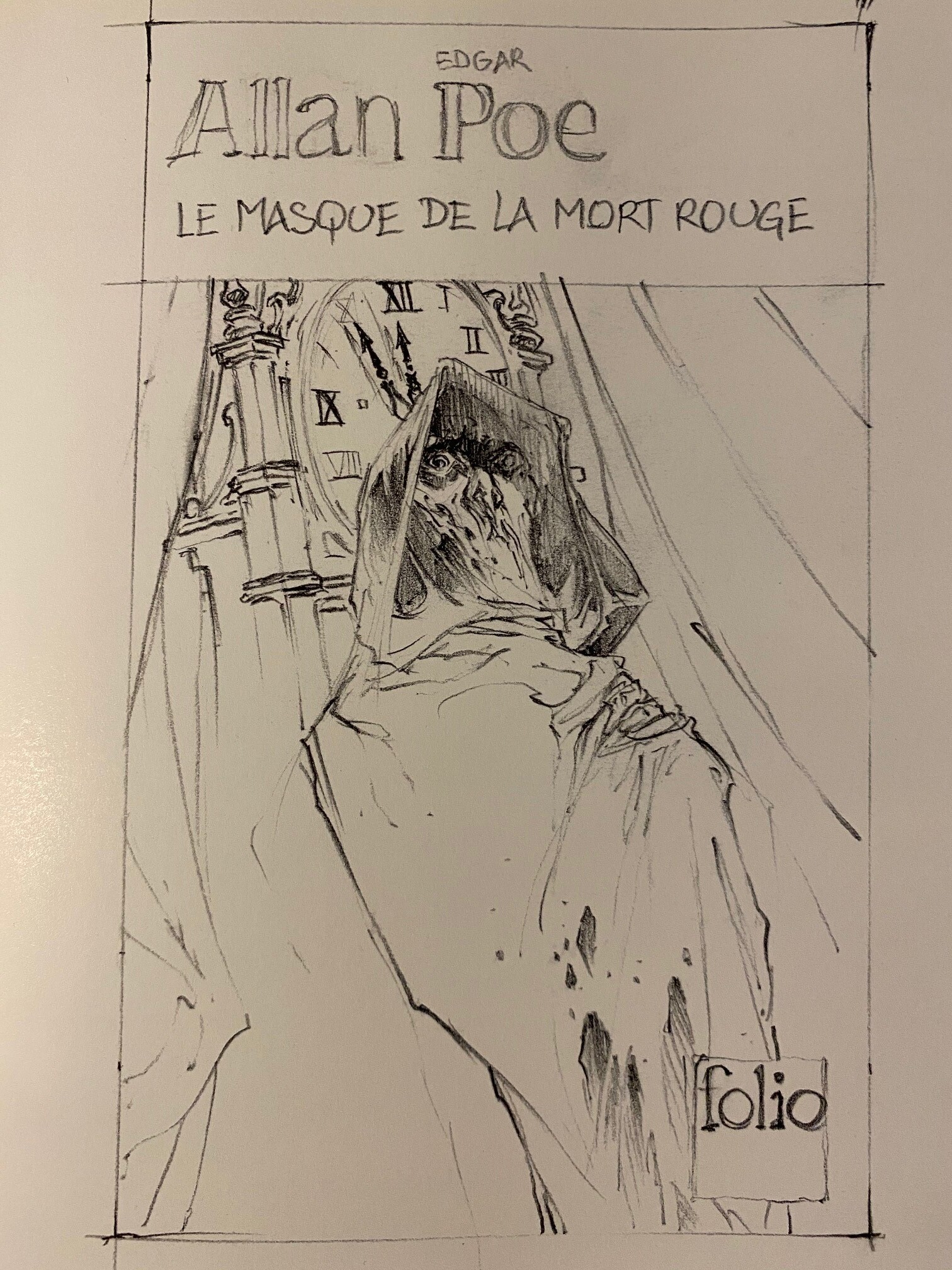 Guillaume SOREL Le Masque de la mort rouge Planche originale Guillaume SOREL Le Masque de la mort rouge Planche originale