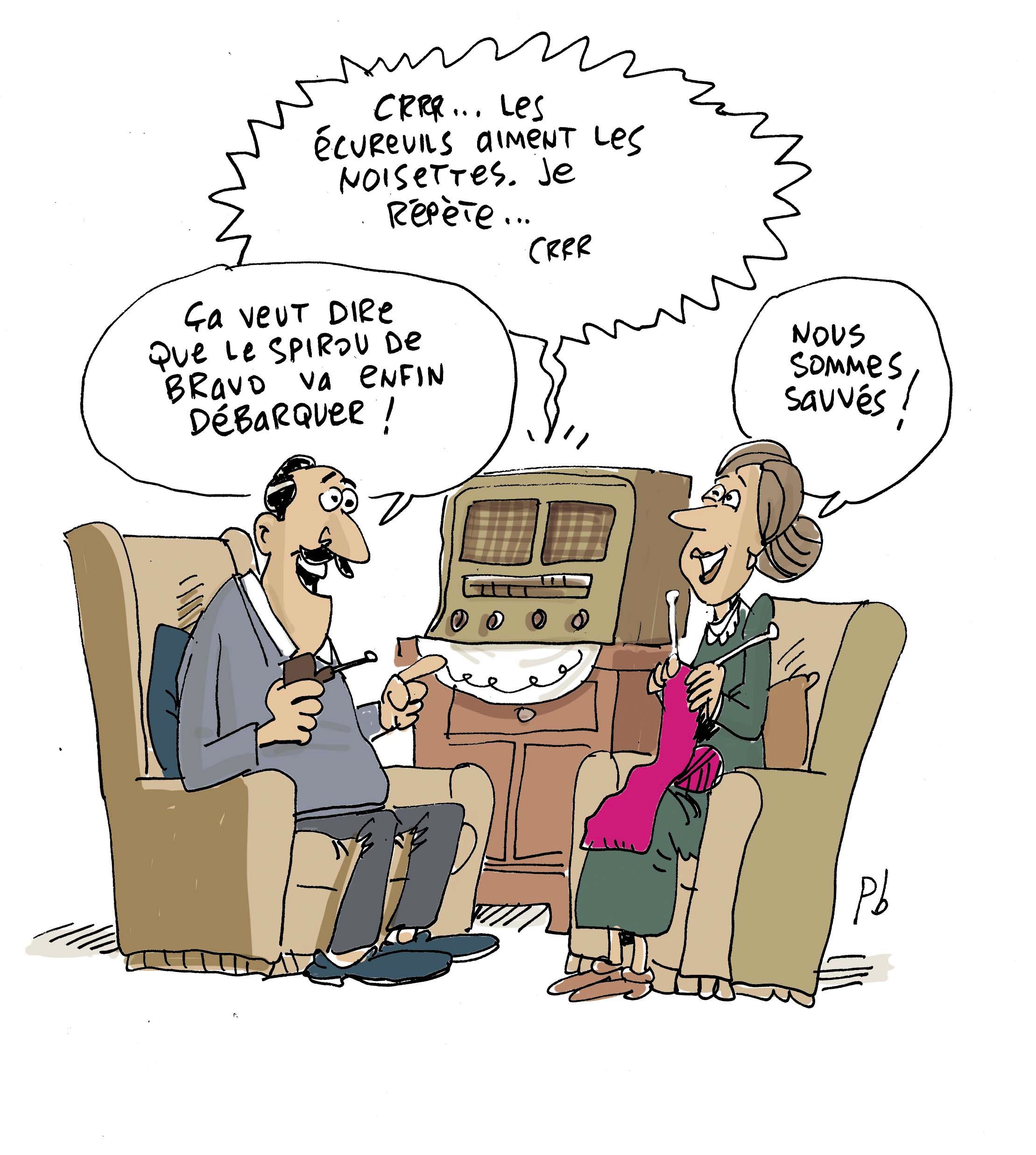 Spirou L Espoir Malgré Tout Tome 3 Dessin publié dans le journal Spirou 4341-4342 pour annoncer la suite