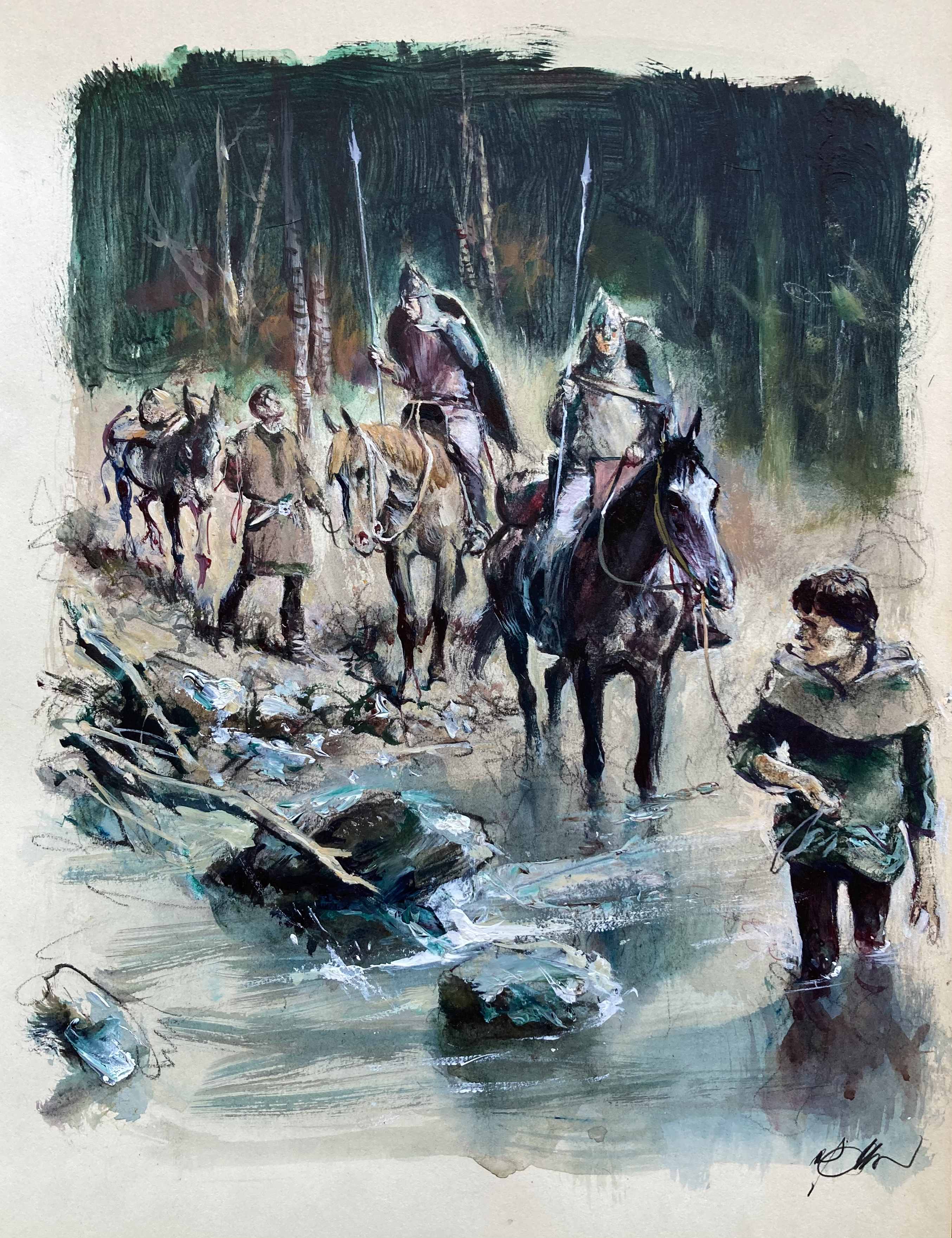 En vente - LA CHEVALERIE - Oeuvre publiée - pour un Ex libris - par René Follet - Illustration
