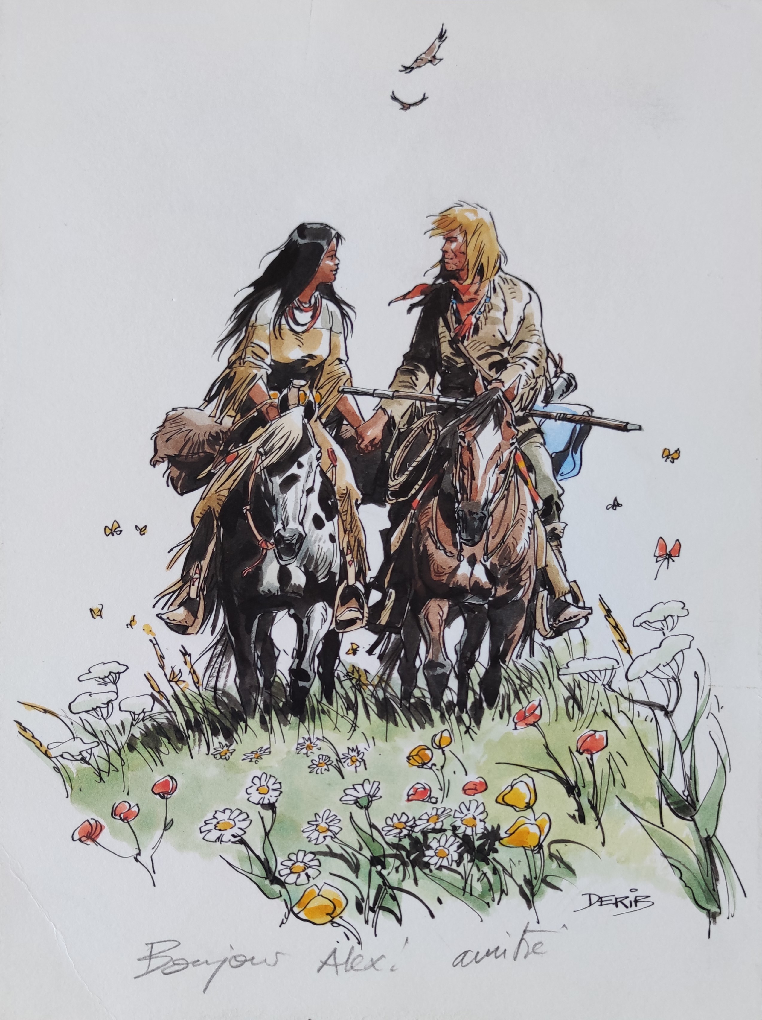 Buddy LONGWAY par Derib Illustration originale