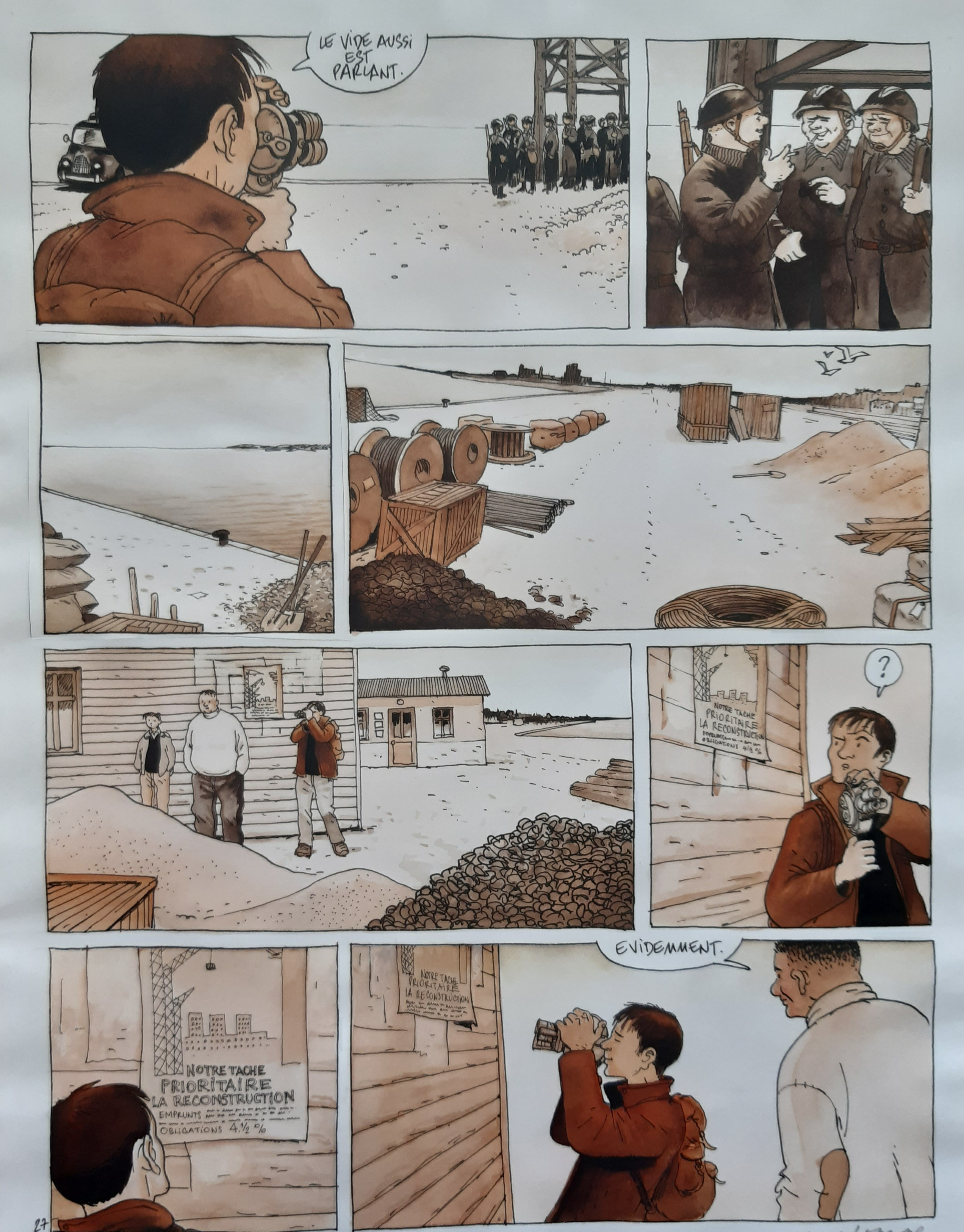 Un homme est mort par Étienne Davodeau Planche originale