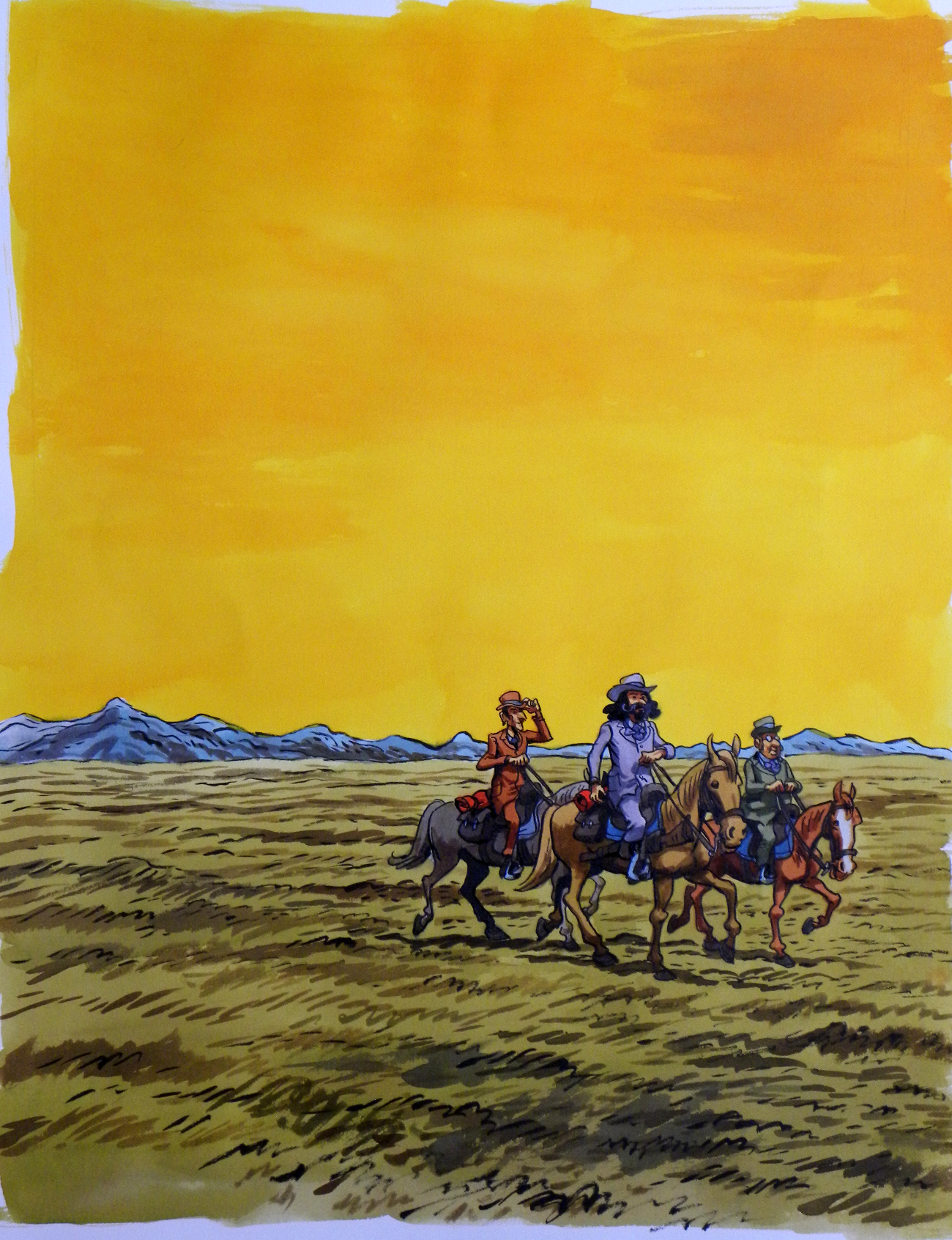 En vente - Le Roi des Mapuche – Couverture – Nicolas dumontheuil par Nicolas Dumontheuil, Christophe Dabitch - Couverture originale