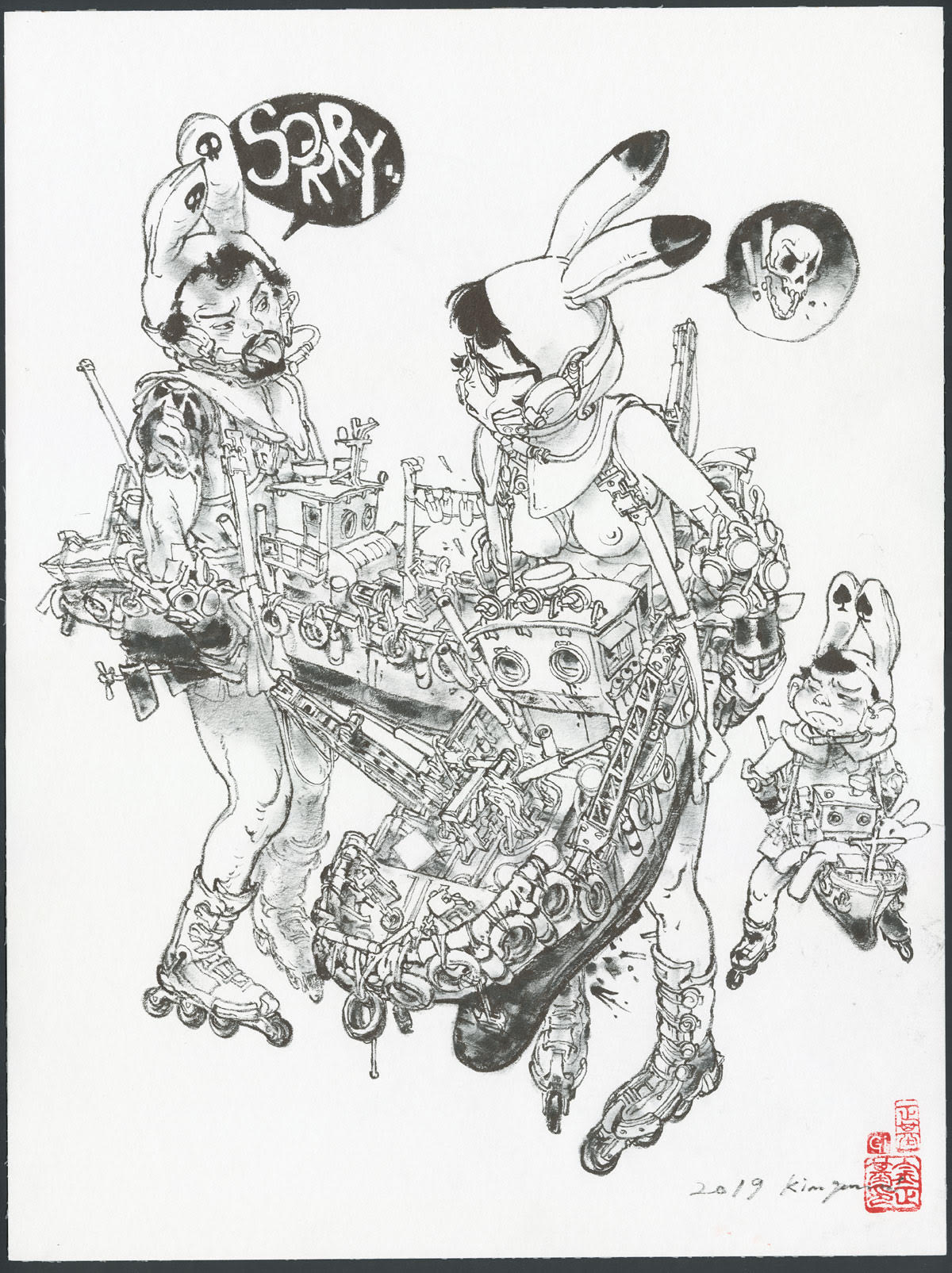 Kim Jung Gi, Original illustration Illustration