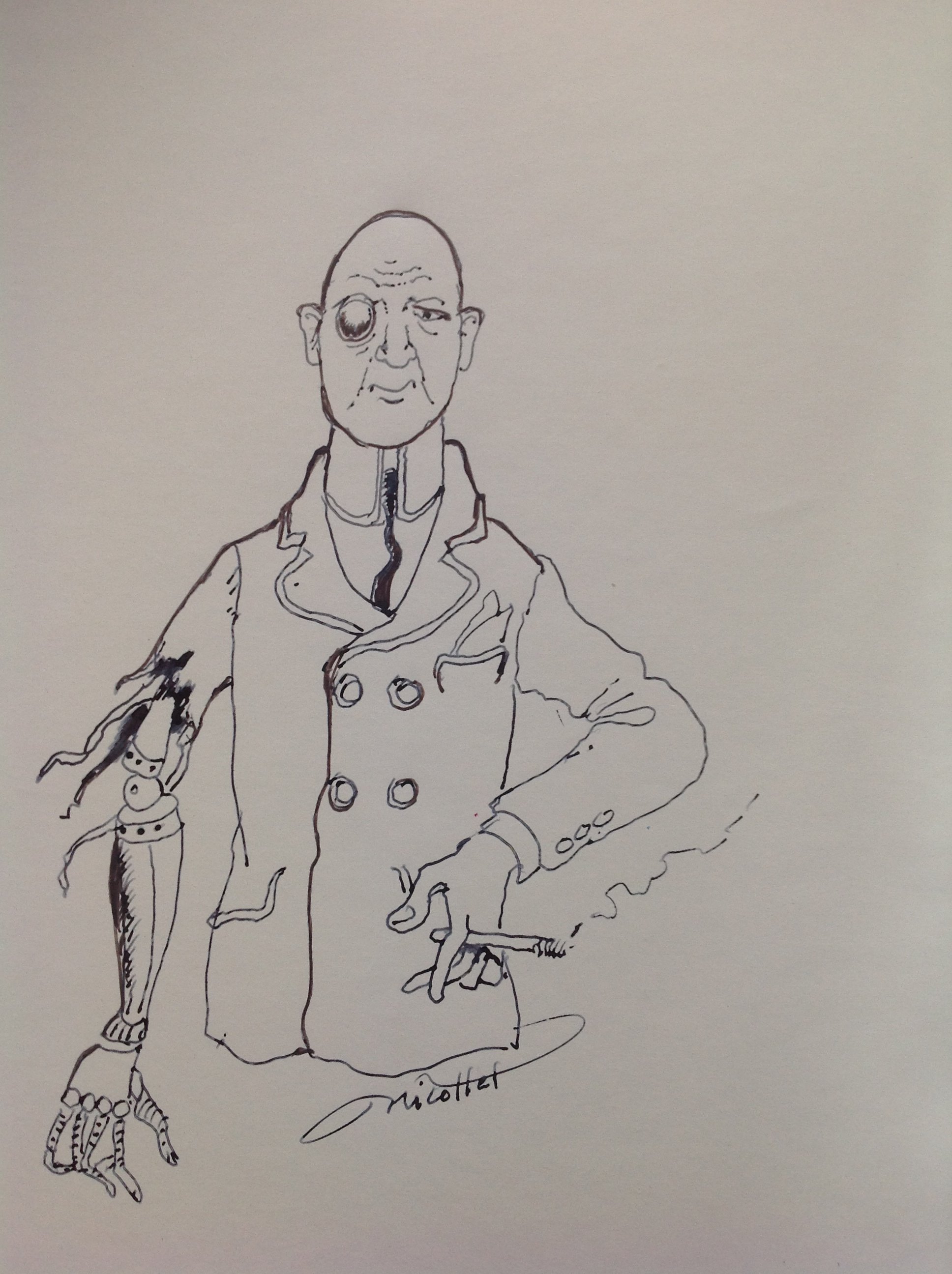 En vente - Nicollet Dédicace Personnage étrange Homme Erich von ...