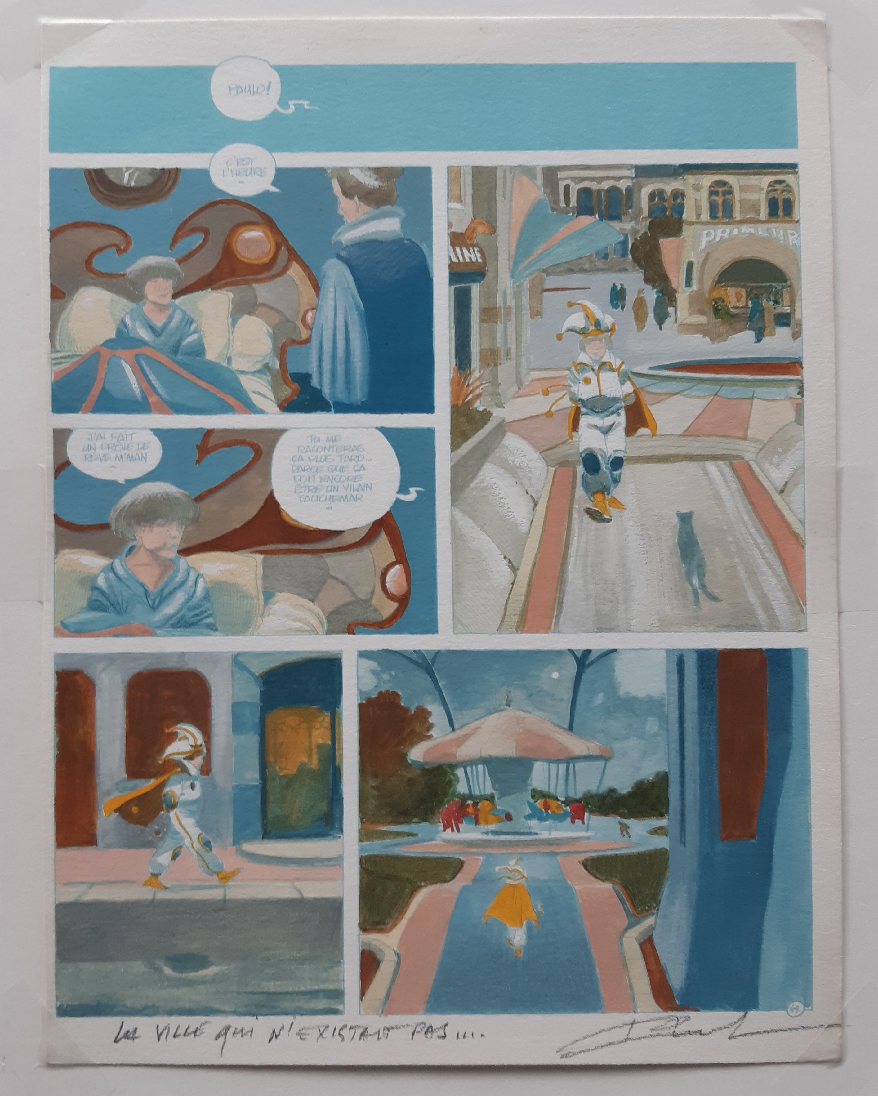 Enki Bilal, Pierre Christin, La ville qui n'existait pas Planche originale Enki Bilal, Pierre Christin, La ville qui n'existait pas Planche originale