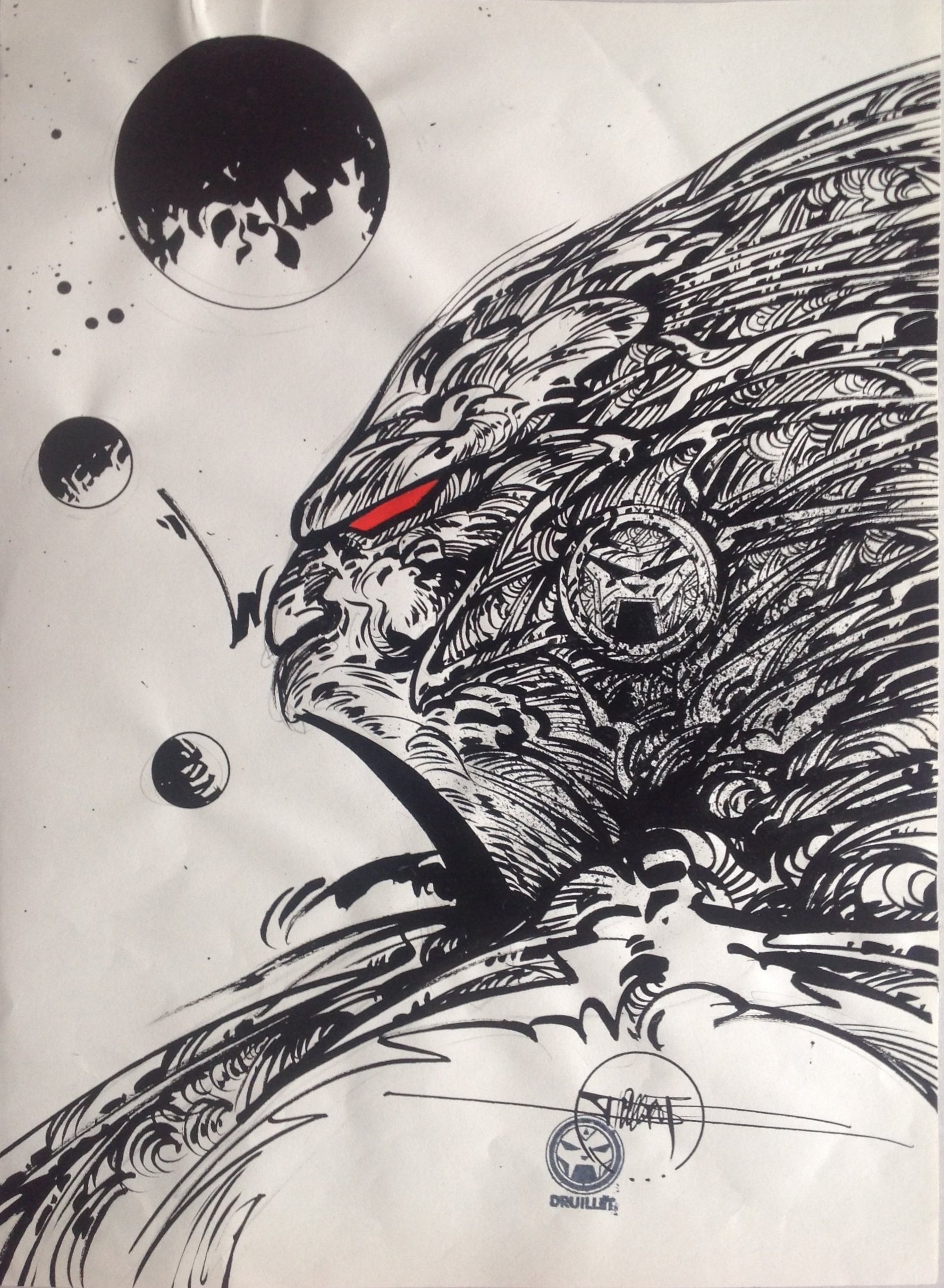 Druillet Tête Hurlante Originale a L'Encre de Chine , Dessin inédit ...