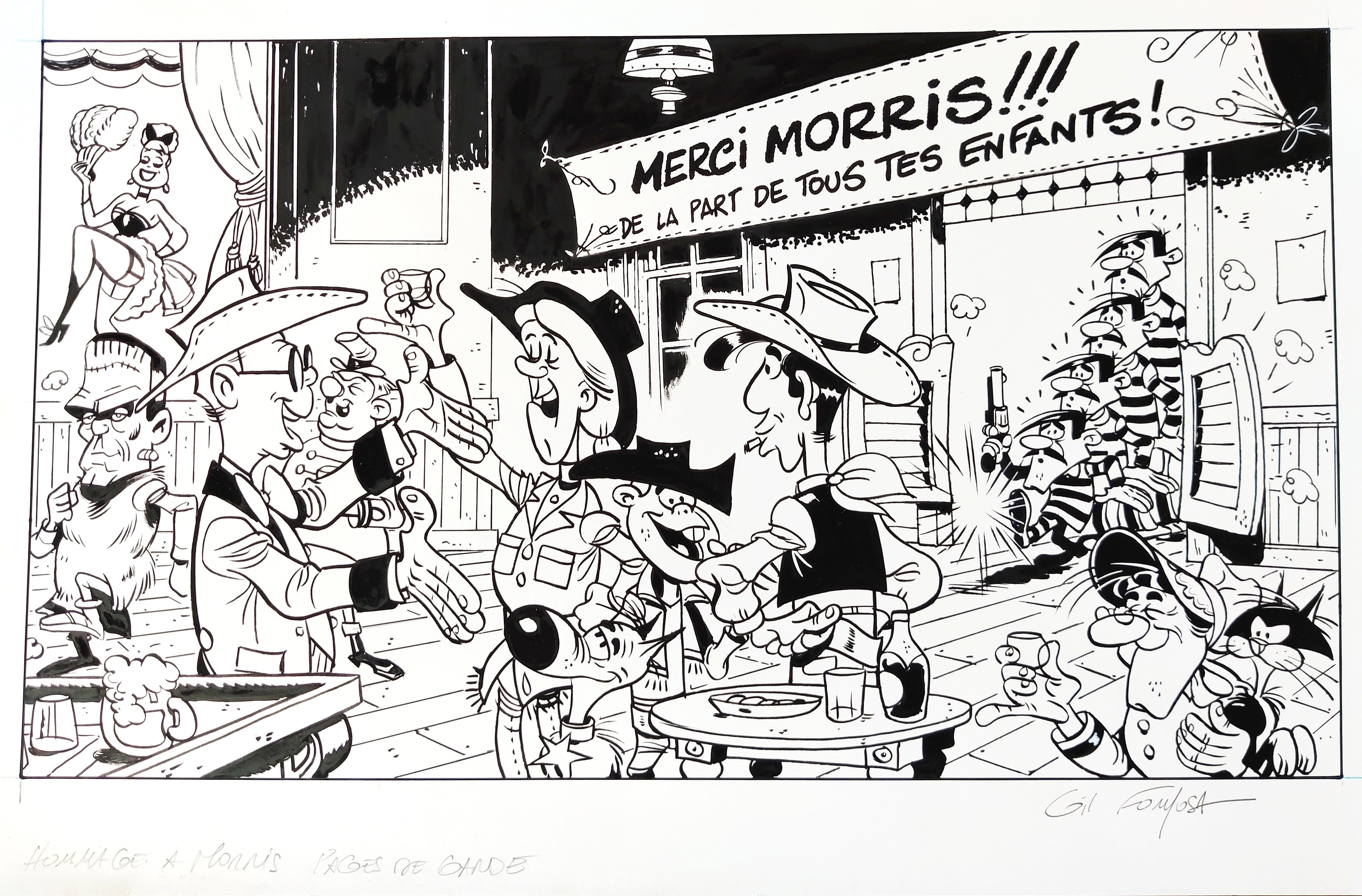 Gil Formosa, Moriss, Lucky Luke - Hommage à Moriss - Pages de Garde