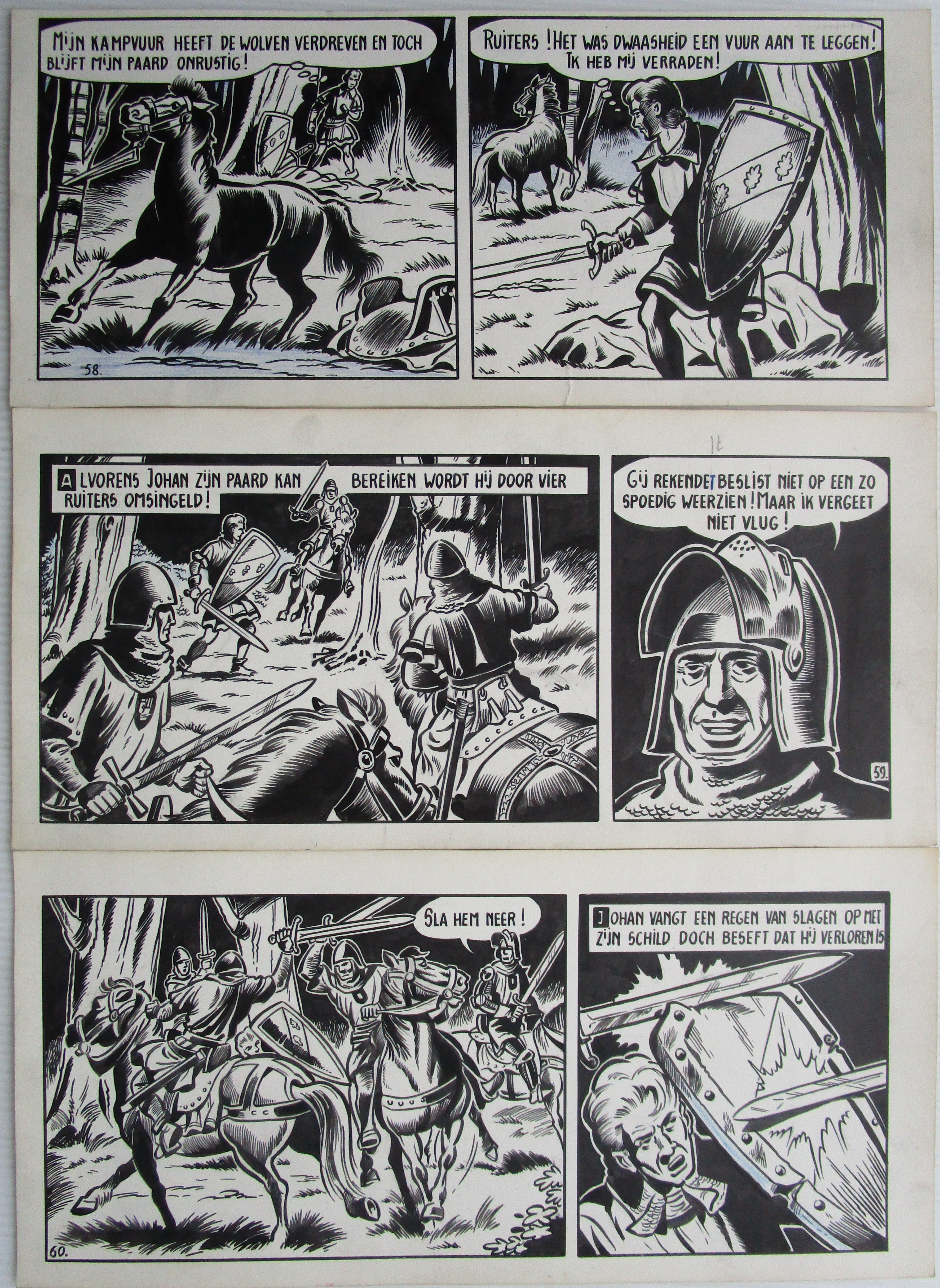 Willy Vandersteen De Draak Van Moerdal Plaat 20 Planche Originale
