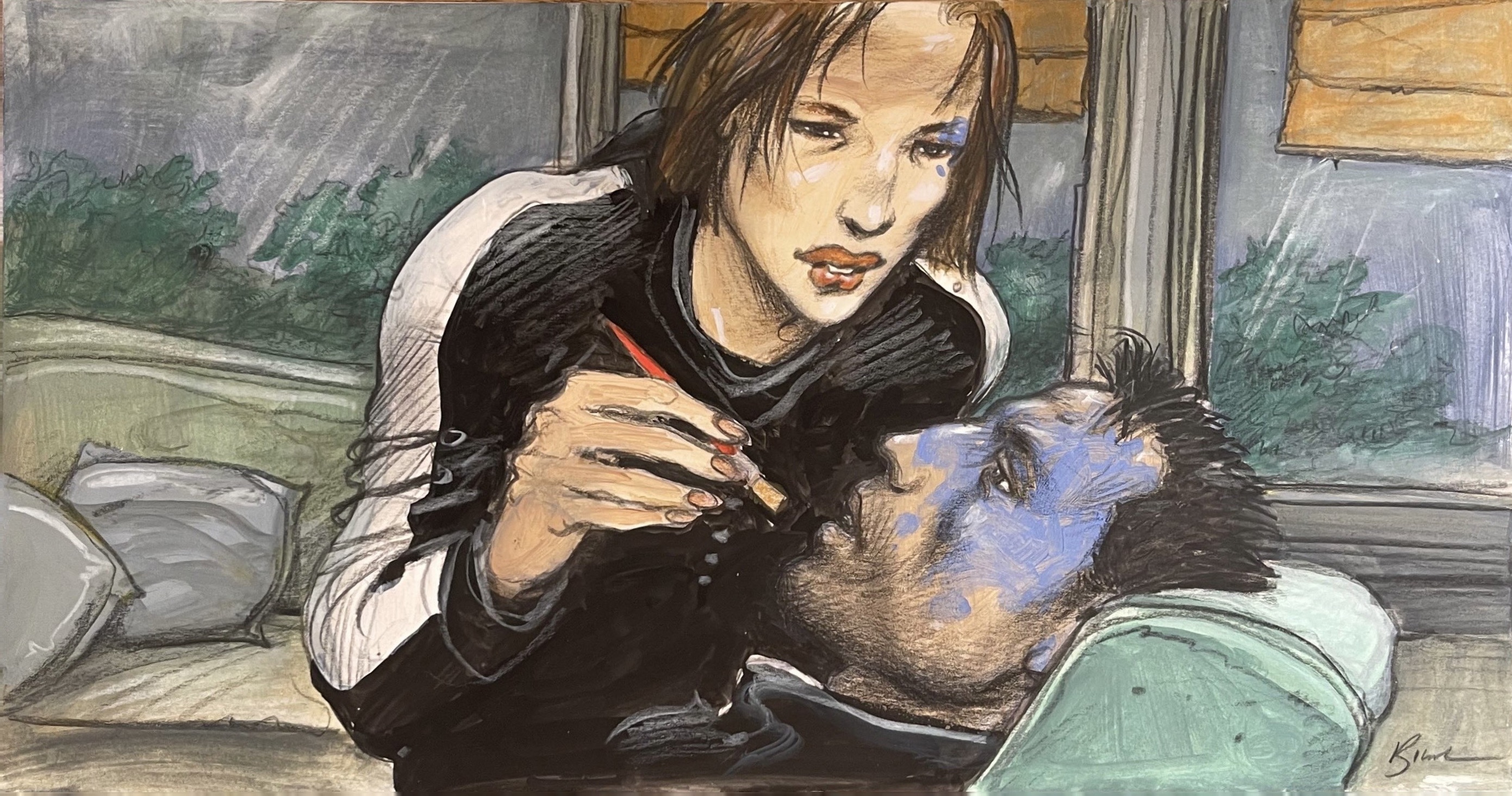 エンキ・ビラル　ENKI BILAL　INBOX HYBRIDIZATION Enki Bilal - original comic art