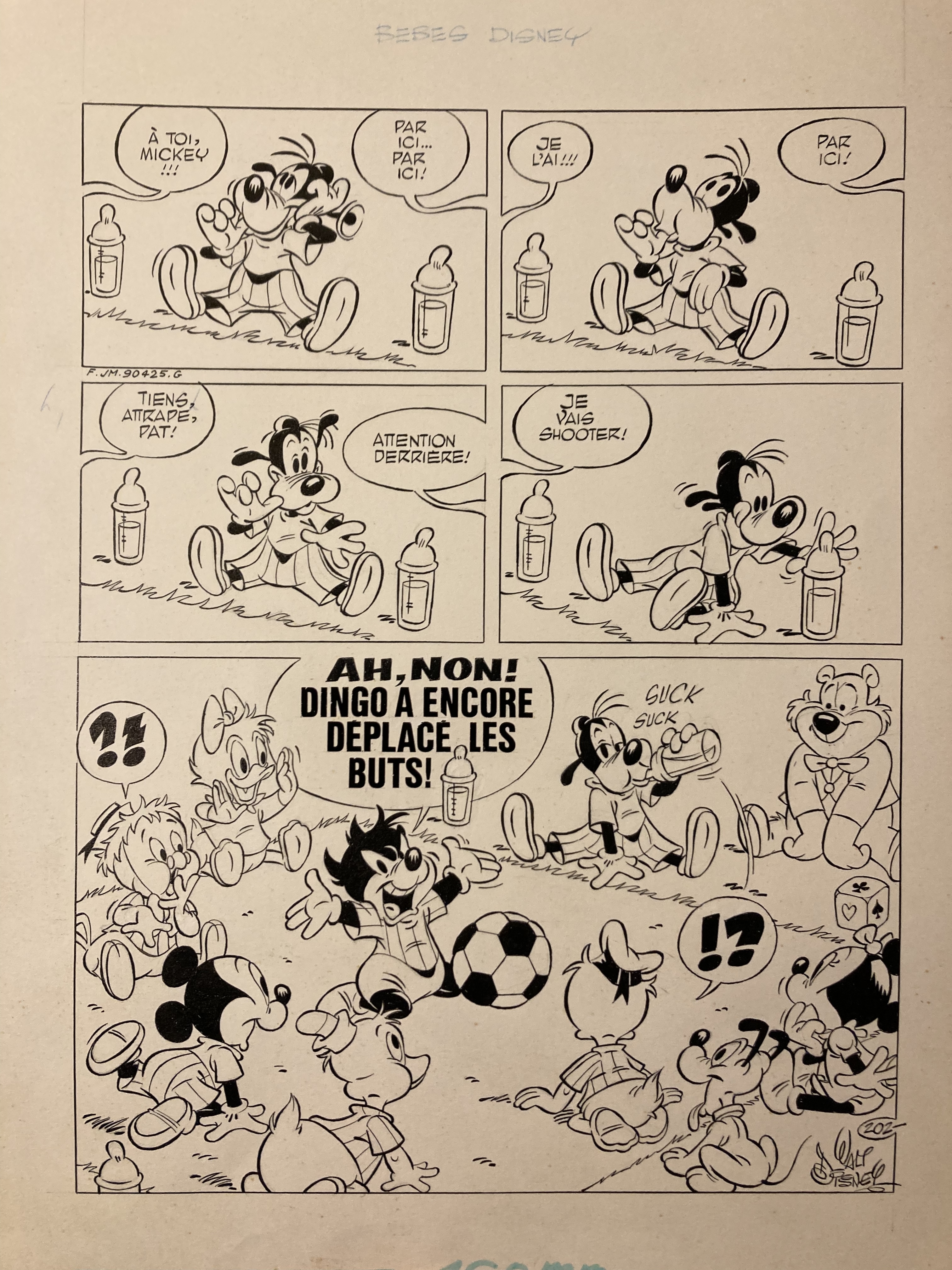 Le journal de Mickey - original comic art