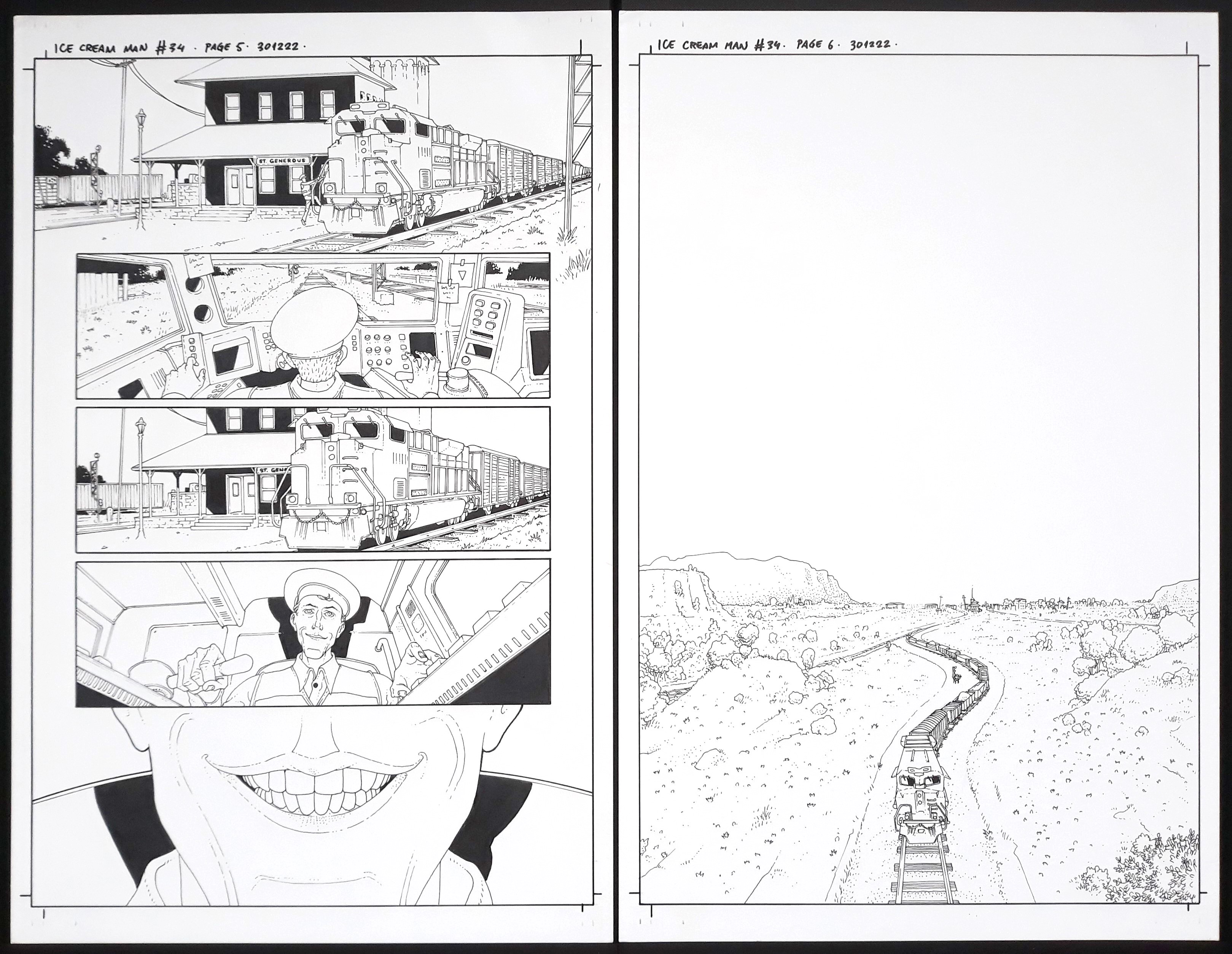 絵画 MOON RISE TIM COMIX MARTI 2019 Martin Morazzo - original comic art