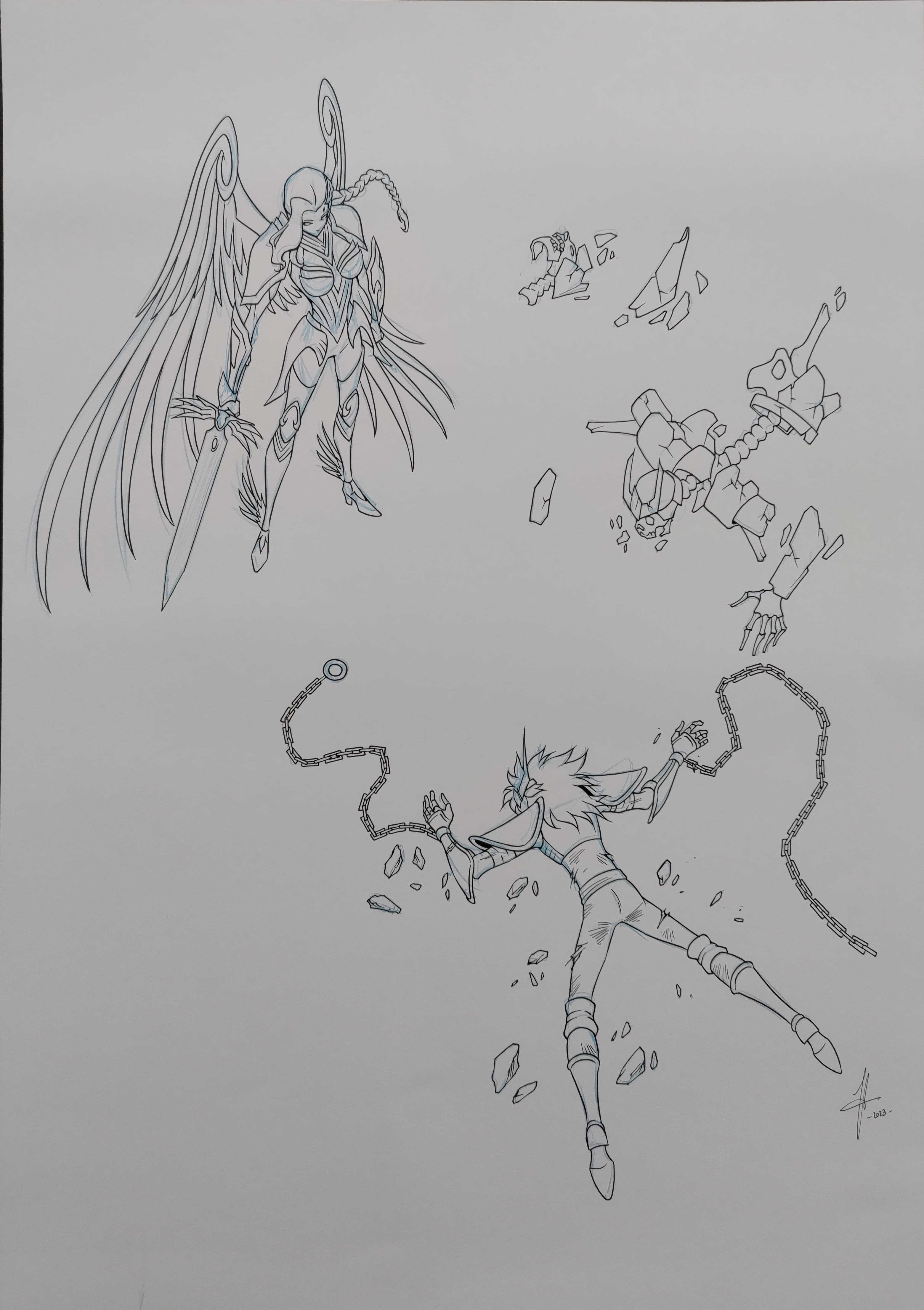 Saint Seiya - original comic art