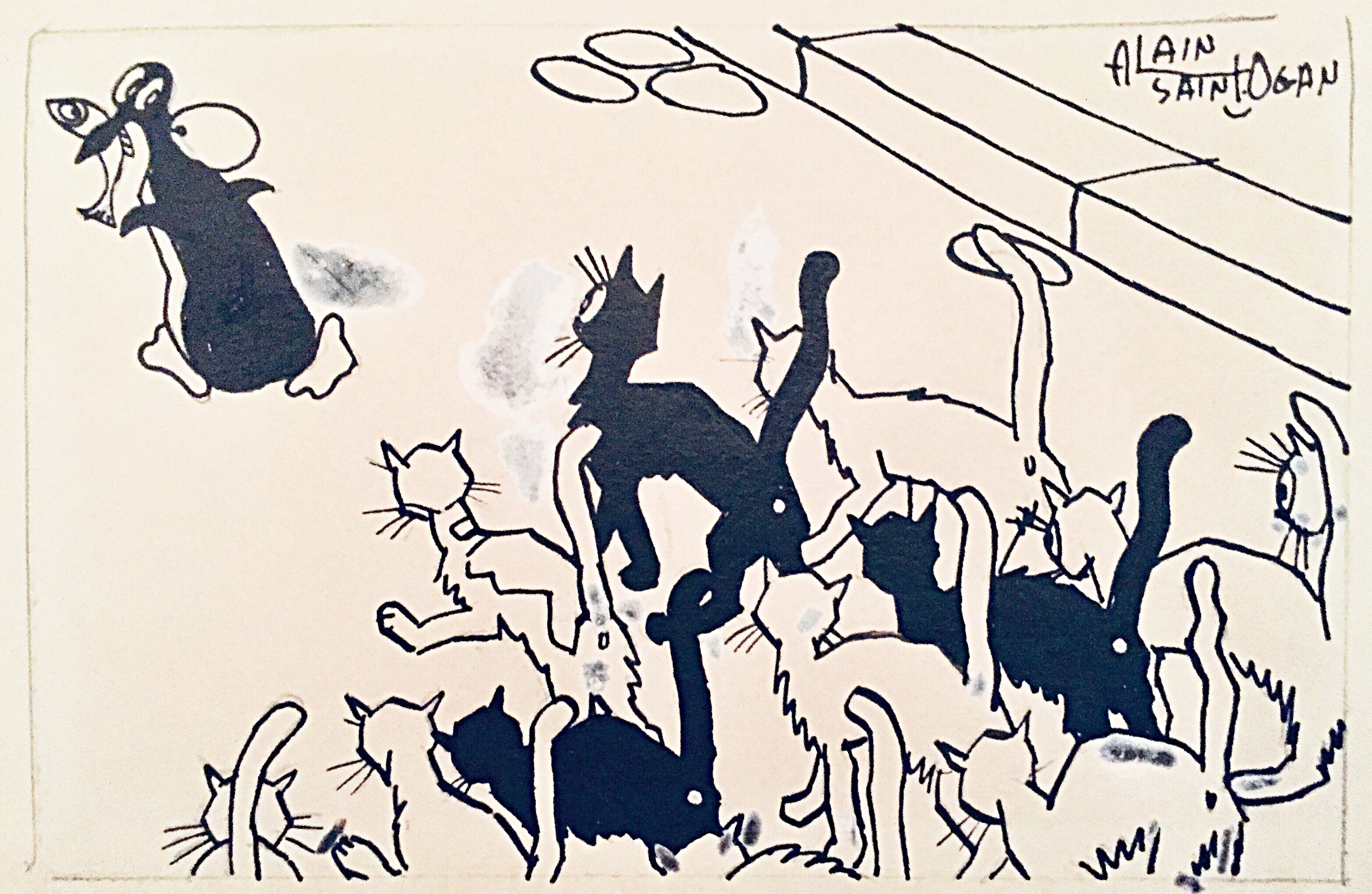 Ancienne Mascotte Publicitaire Alfred Saint Ogan – Figure En Composition
