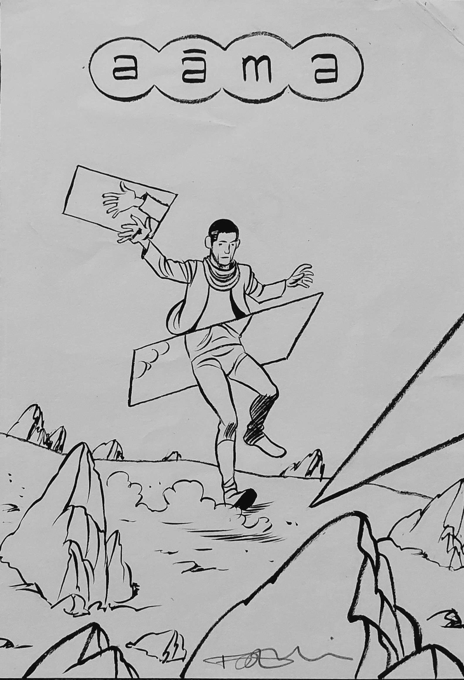 Frederik Peeters - original comic art