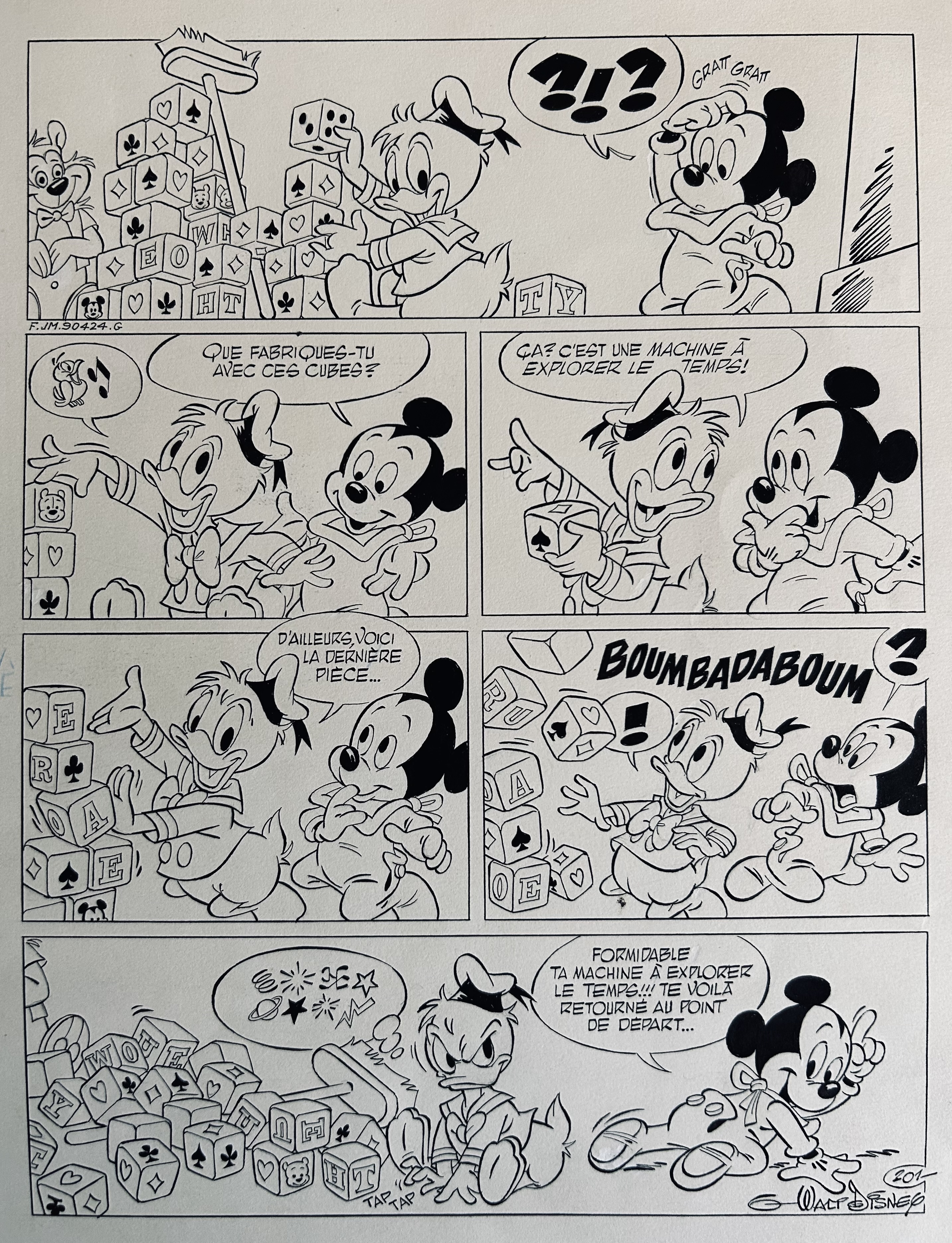 Le journal de Mickey - original comic art