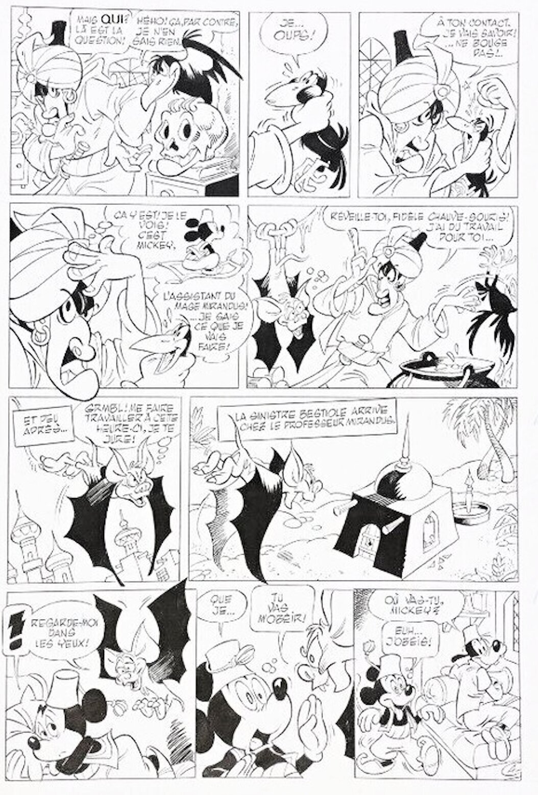 Le journal de Mickey - original comic art