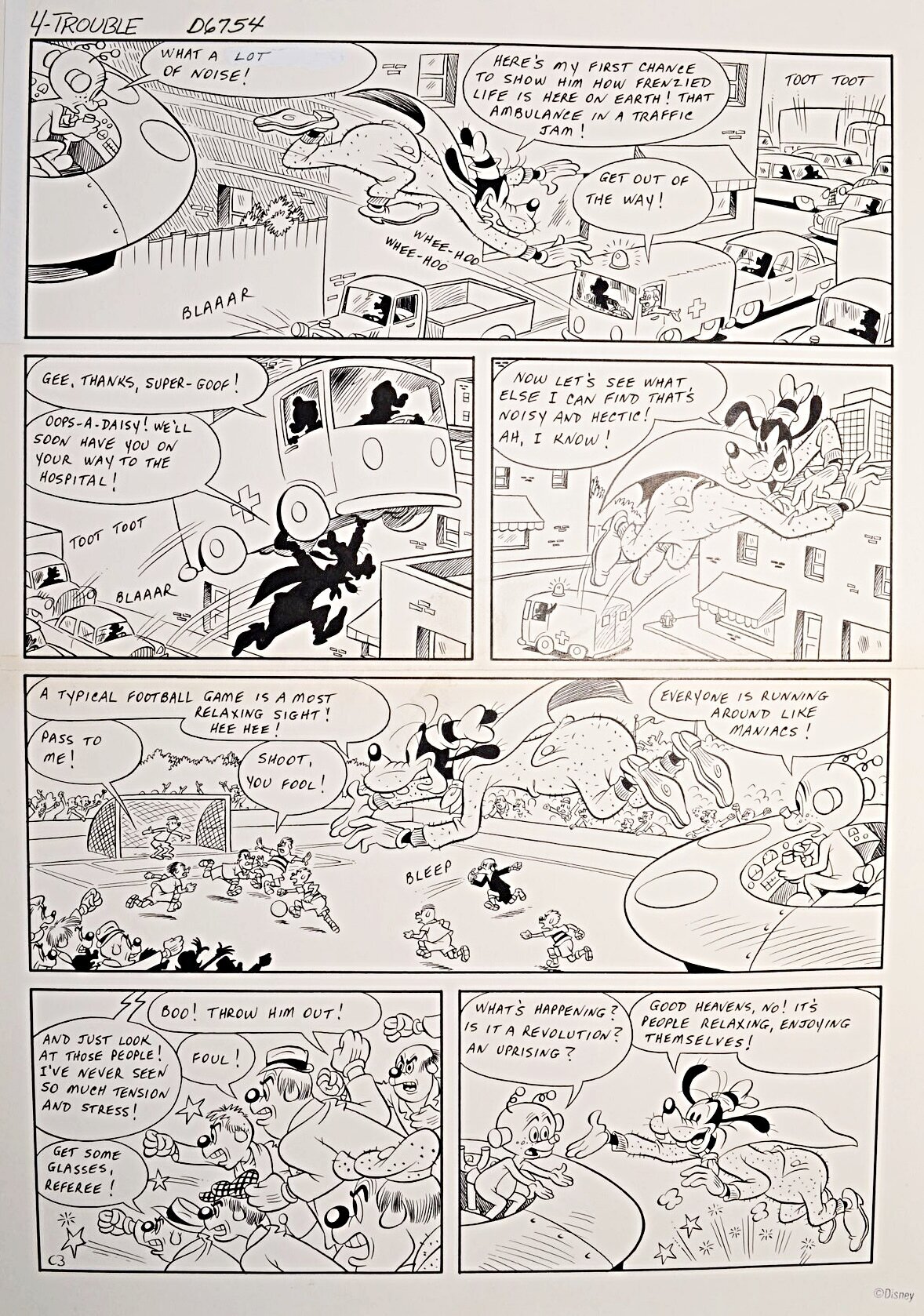 Le journal de Mickey - original comic art