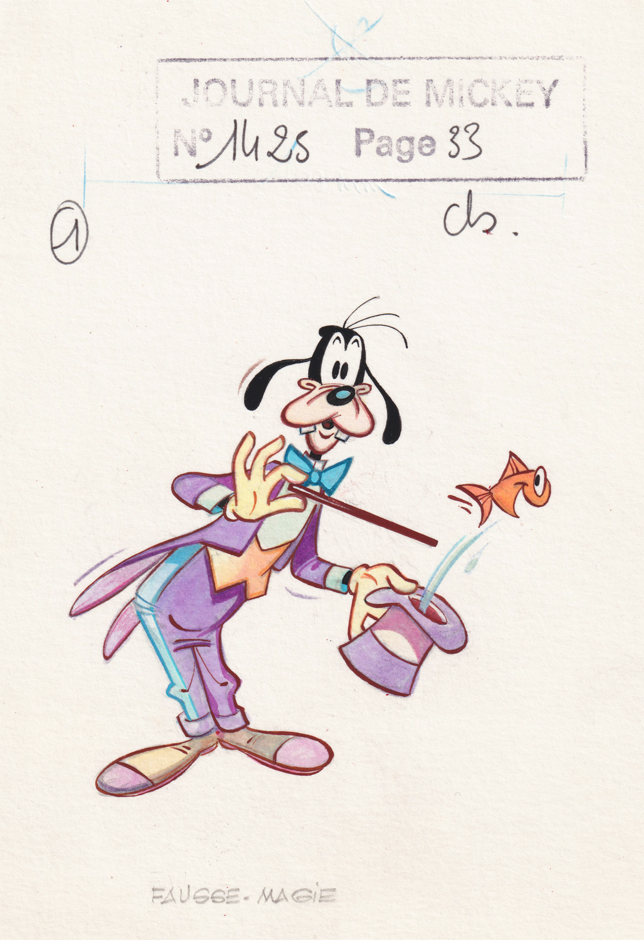 Le journal de Mickey - original comic art