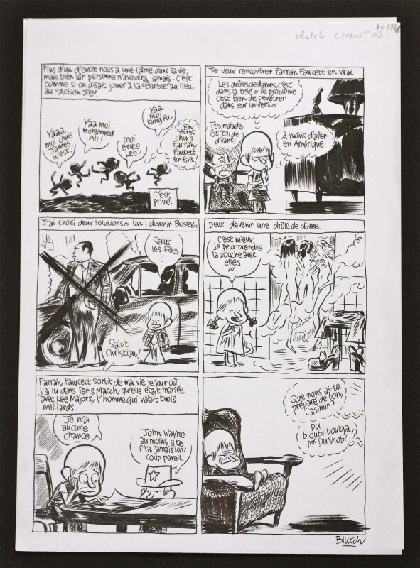 Blutch, pl du Petit Christian, tome 1. - Planche originale