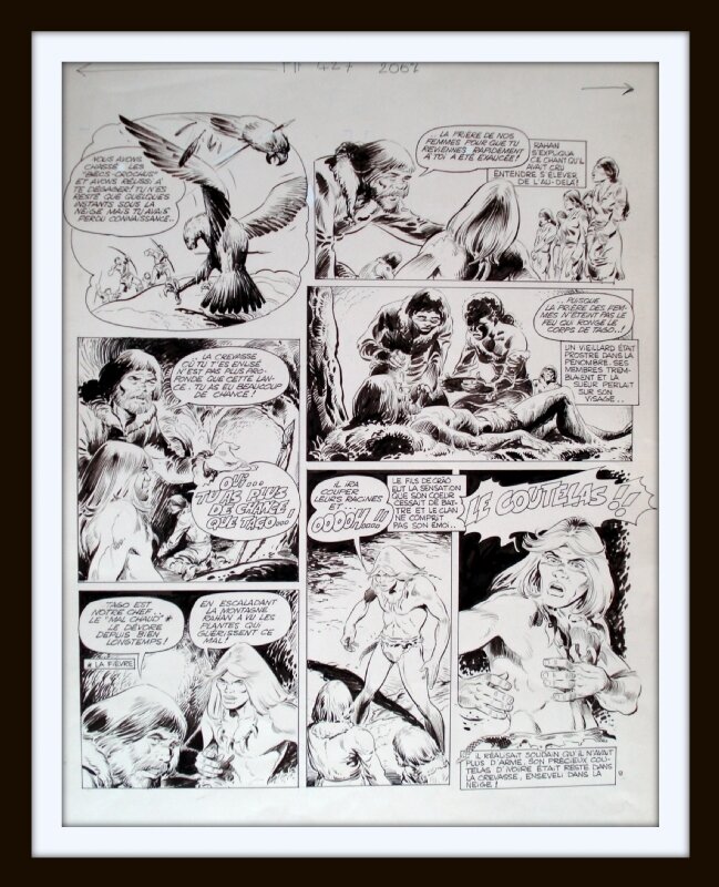 André Chéret, Gabriel Deshayes, Roger Lécureux, Cheret - Rahan - Le Coutelas perdu - Planche originale