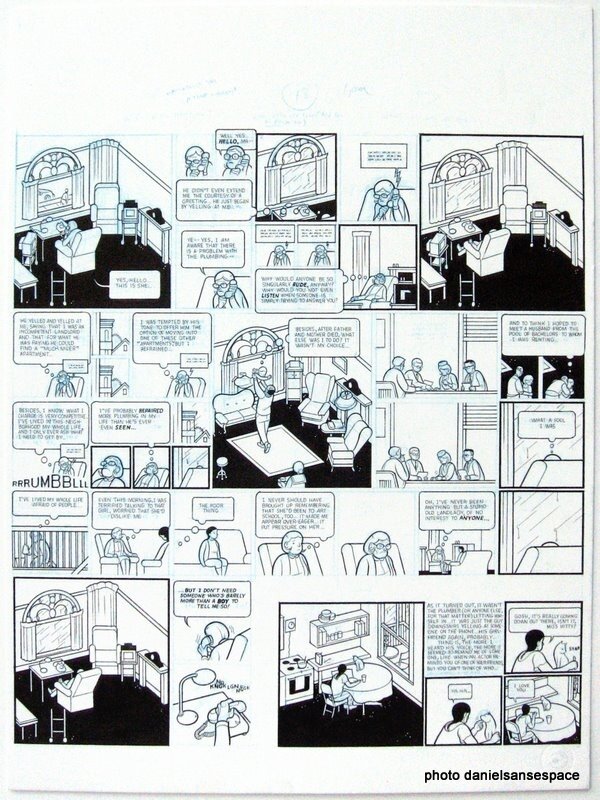 Chris Ware Building stories 1pm - Planche originale