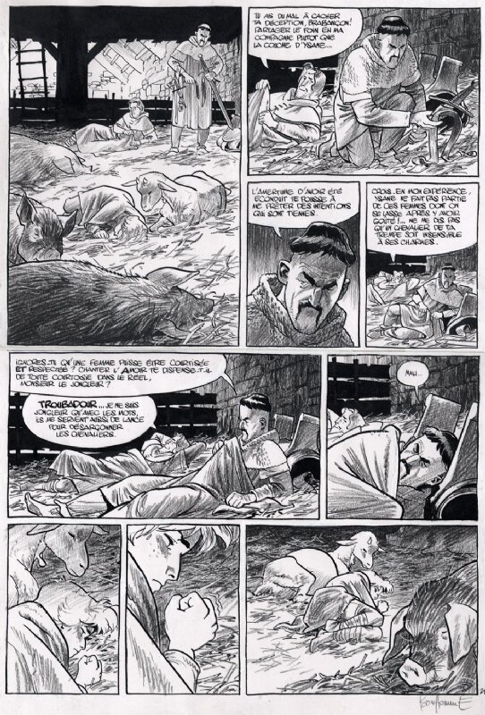 Gwen De Bonneval, Matthieu Bonhomme, Bonhomme - Messire Guillaume - Planche originale