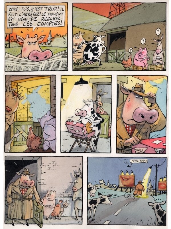 La Vache par Johan De Moor - Planche originale