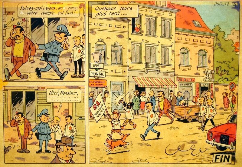 Marcel Denis, Jo-El Azara, Azara Planche de fin de la première version de la Ribambelle - Comic Strip