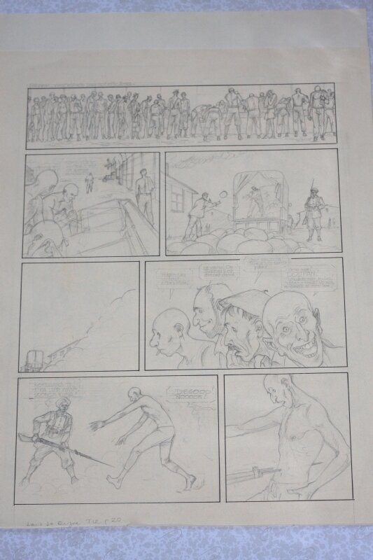 Dethorey, crayonné de Louis la guigne t12 Les parias p20 - Œuvre originale