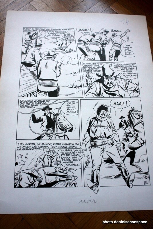 Fusco, planches de Bonanza - Comic Strip