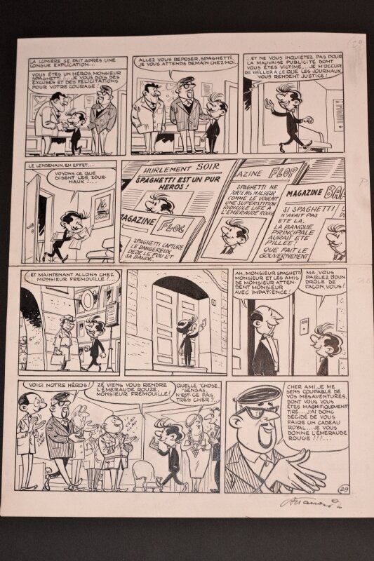 René Goscinny, Dino Attanasio, Attanasio Spaghetti et l'émeraude rouge - Comic Strip