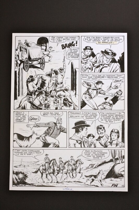 Luigi Grecchi, Carlo Marcello, Marcello, pl 16 (fin) de Rintintin hist complète la Posada Tragique - Comic Strip