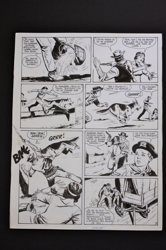 Luigi Grecchi, Carlo Marcello, Marcello, pl 7 de Rintintin hist complète la Posada Tragique - Planche originale