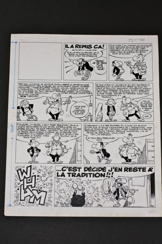 Greg, planche 489A, dans AT et la vie secrète du journal Polite - Planche originale