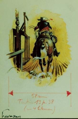 Hermann illustration western tintin 13 p38 - Original Illustration