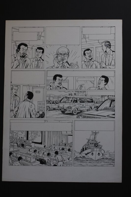 Edgar Pierre Jacobs, Bob De Moor, De MOOR, Bob pl de Blake et Mortimer Sato 2 - Planche originale