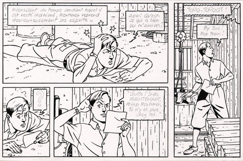 Yves Sente, André Juillard, Juillard Blake et Mortimer Sarcophages 1 - Planche originale